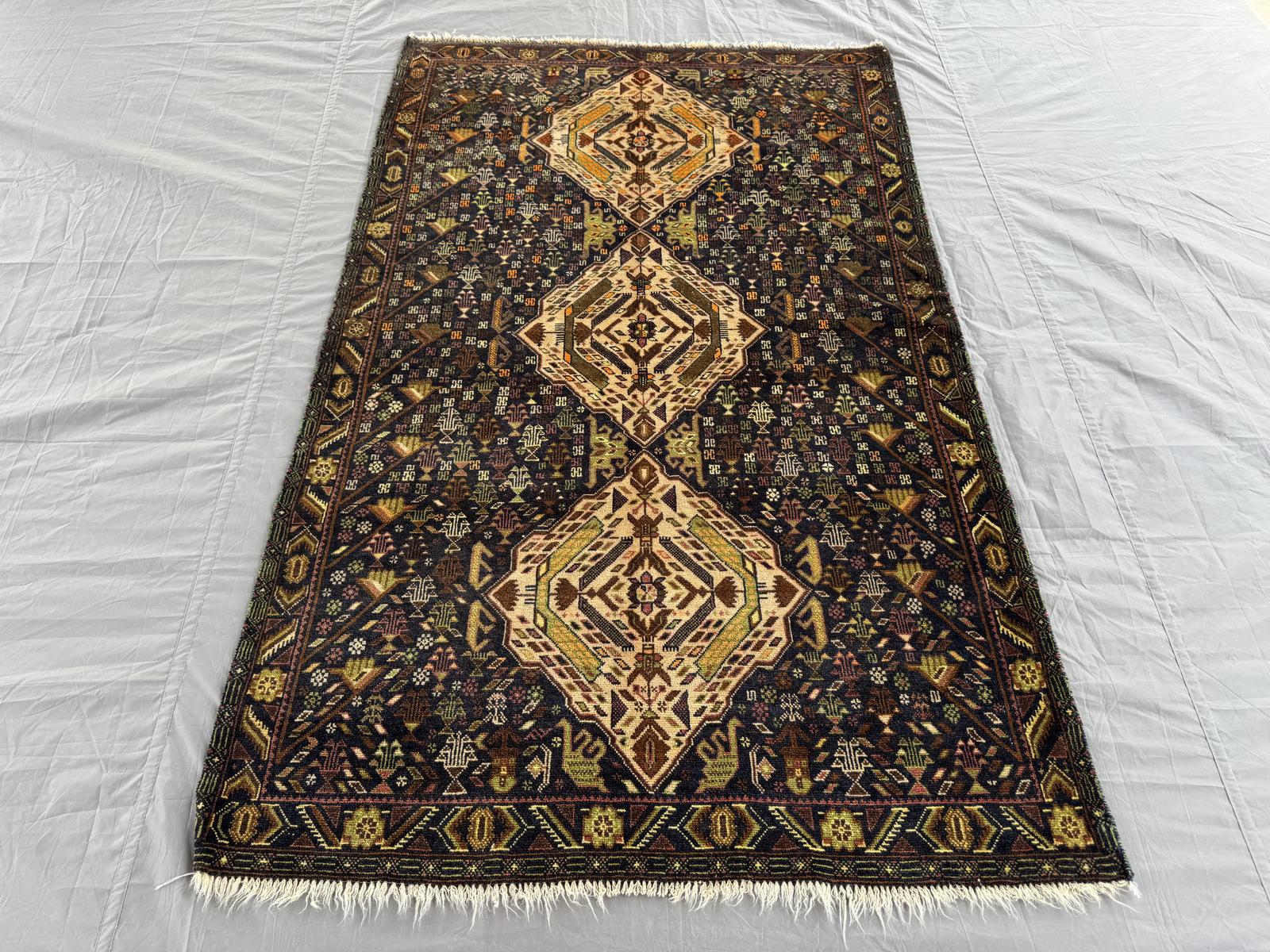 Handmade Traditional Afghan Balochi Rug 192 CM x 117 CM SK#1477