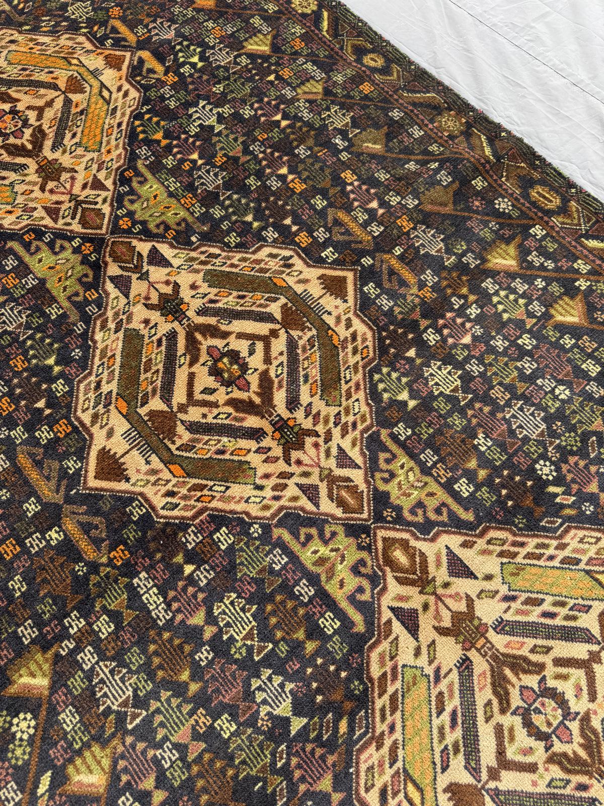 Handmade Traditional Afghan Balochi Rug 192 CM x 117 CM SK#1477