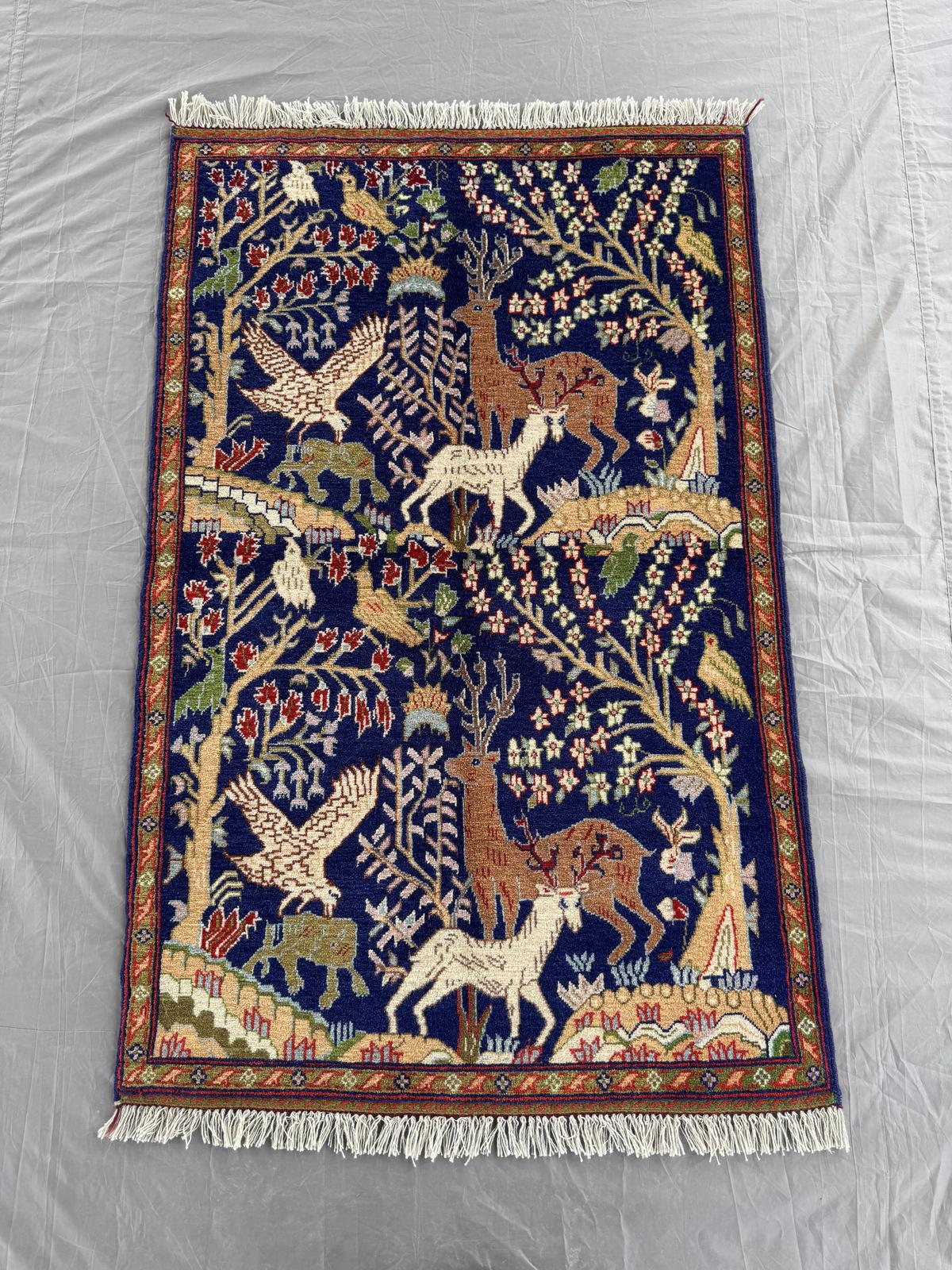 Handmade Traditional Afghan Pictorial Balochi Rug  147 CM x 93 CM SK#1478