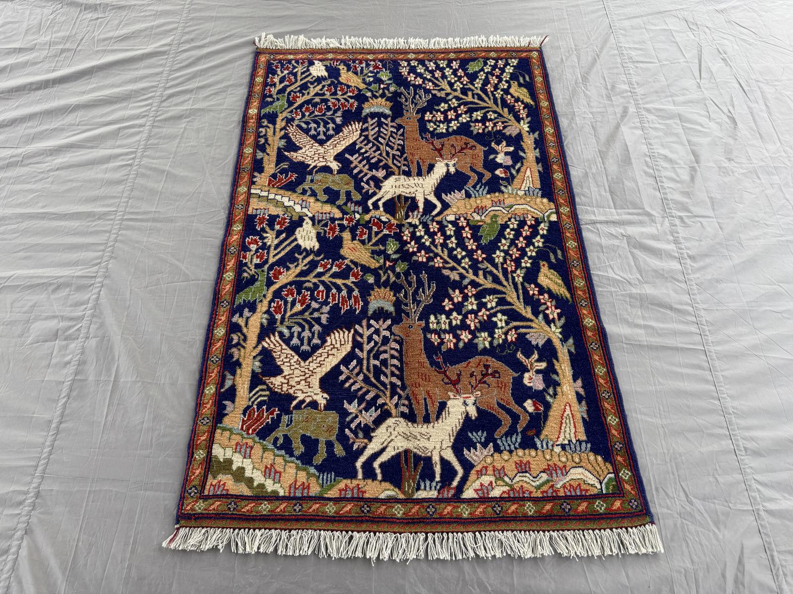 Handmade Traditional Afghan Pictorial Balochi Rug  147 CM x 93 CM SK#1478