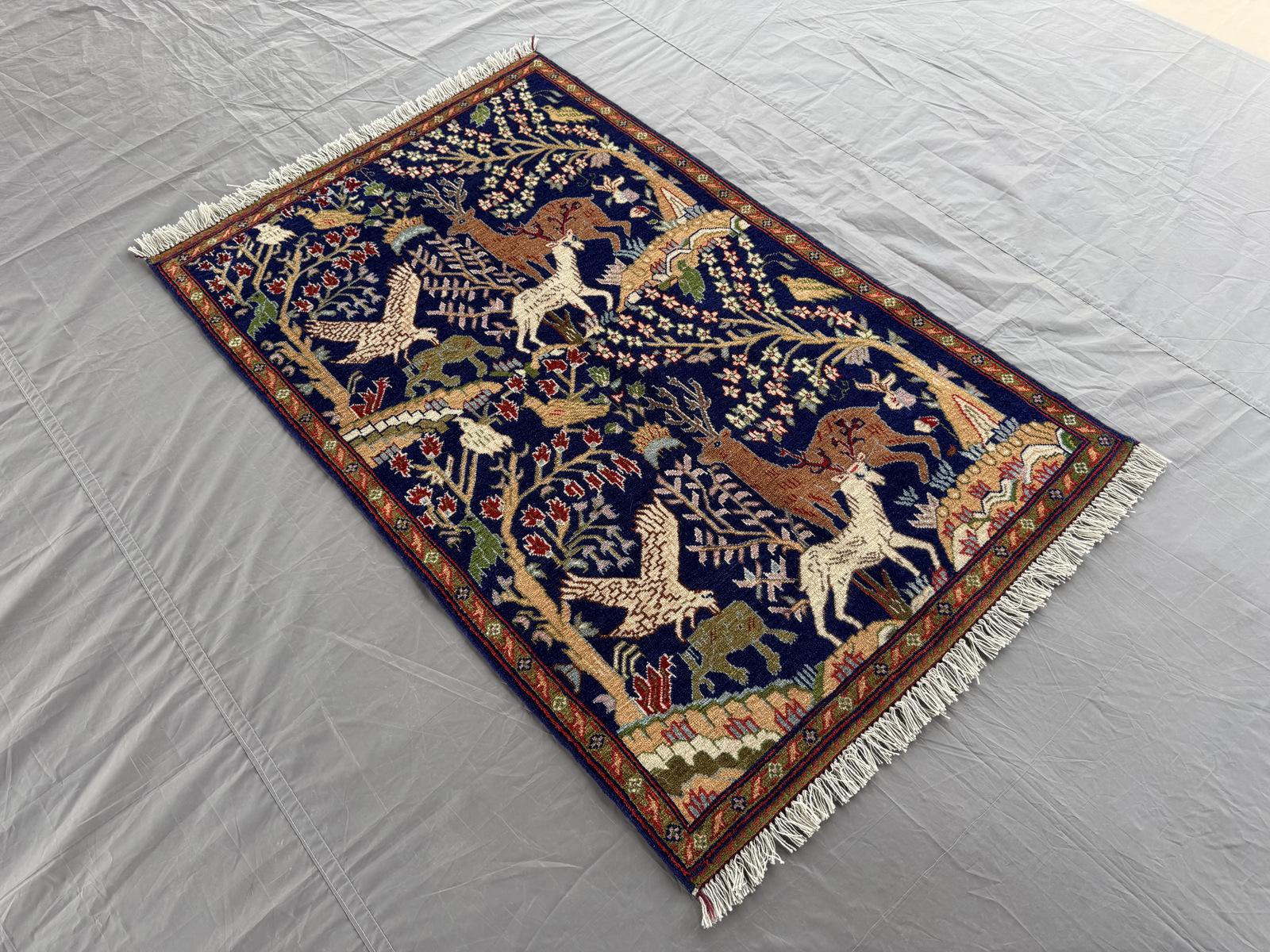 Handmade Traditional Afghan Pictorial Balochi Rug  147 CM x 93 CM SK#1478