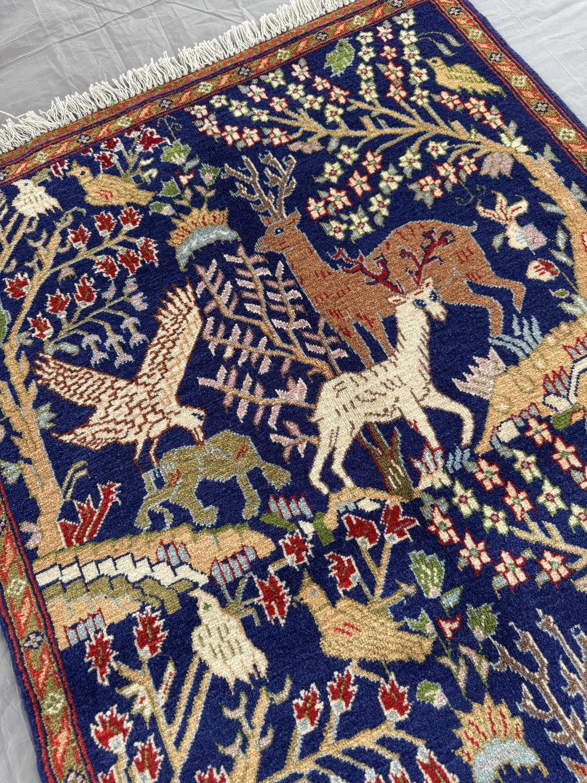 Handmade Traditional Afghan Pictorial Balochi Rug  147 CM x 93 CM SK#1478
