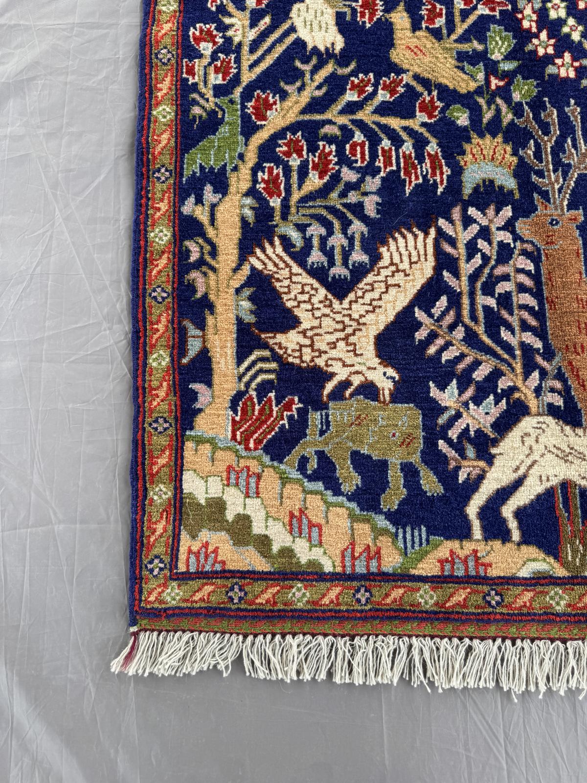 Handmade Traditional Afghan Pictorial Balochi Rug  147 CM x 93 CM SK#1478