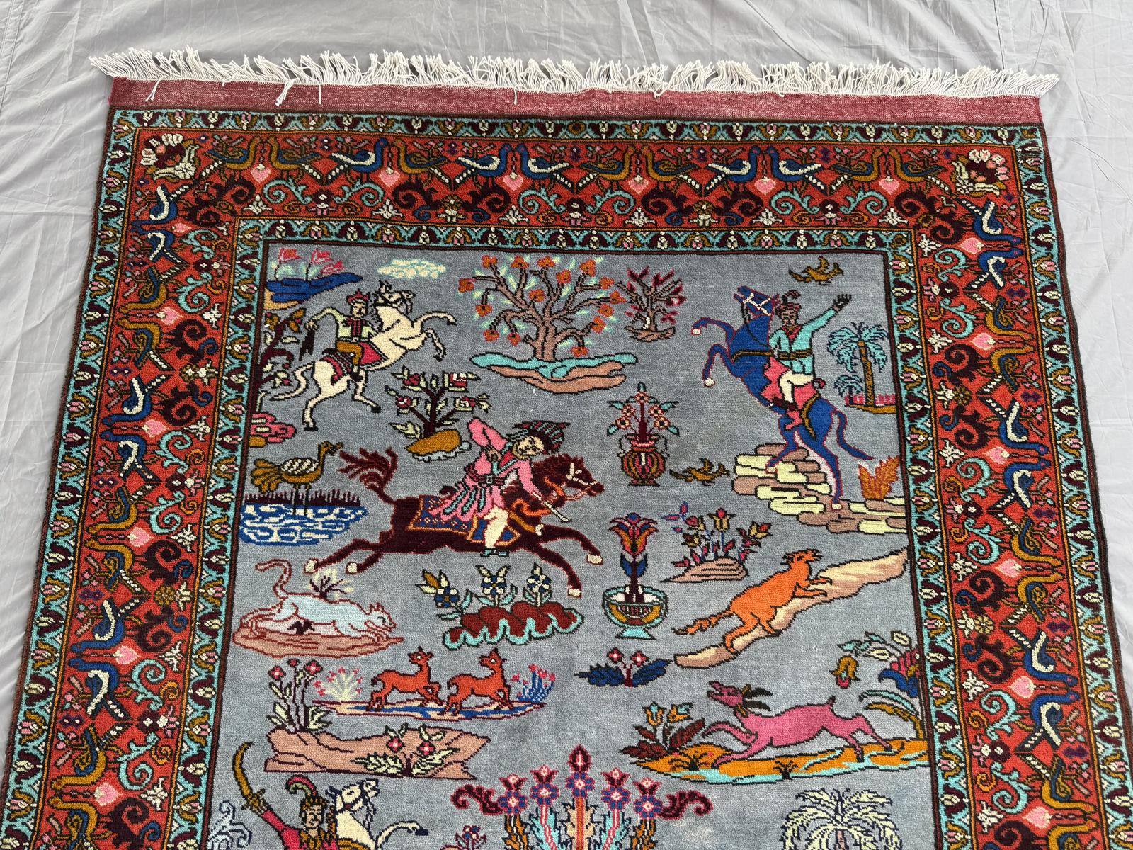 Handmade Traditional Afghan Pictorial Balochi Rug   203 CM x 132 CM SK#1479
