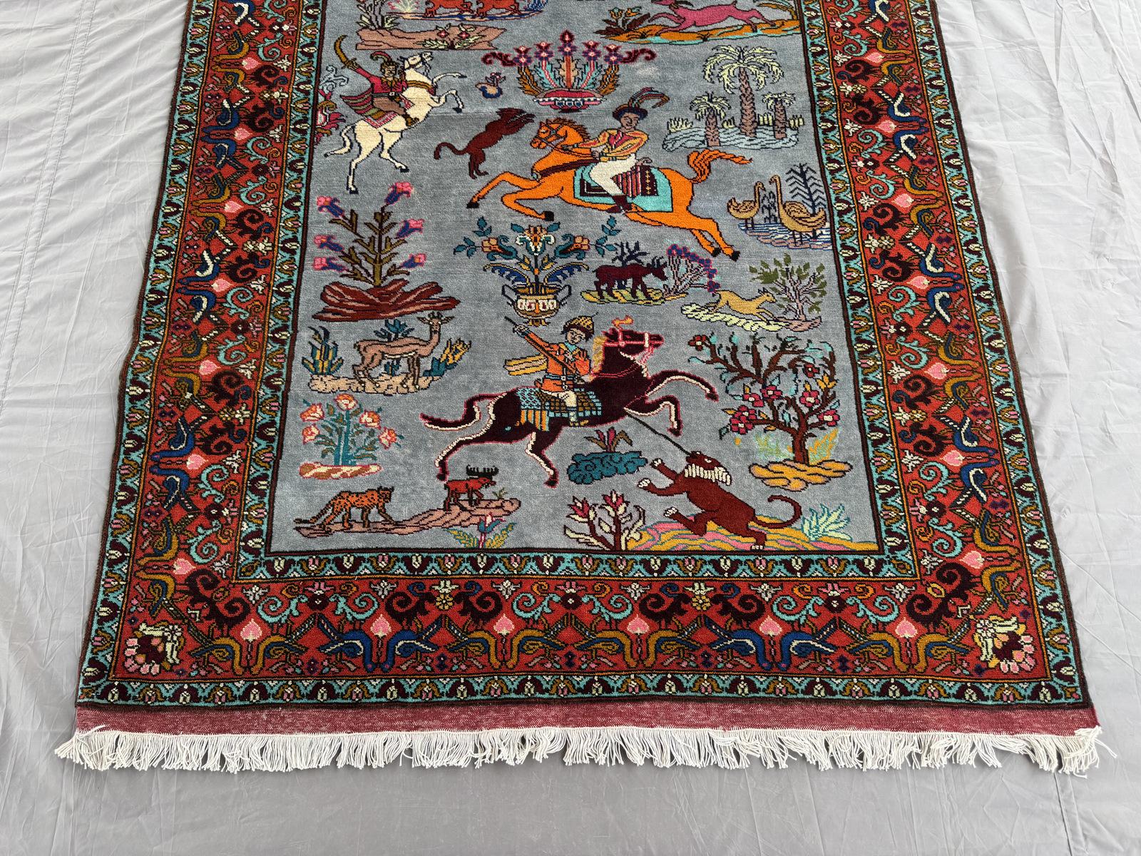 Handmade Traditional Afghan Pictorial Balochi Rug   203 CM x 132 CM SK#1479