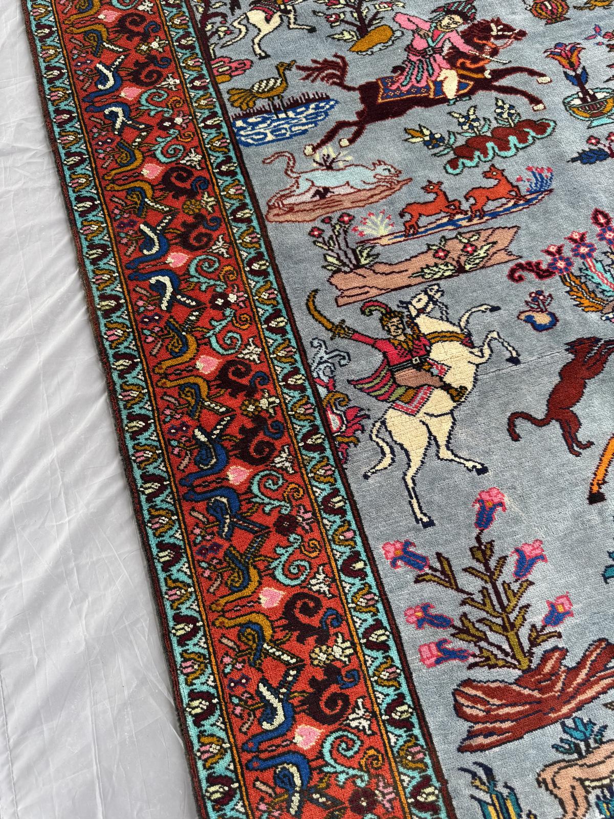 Handmade Traditional Afghan Pictorial Balochi Rug   203 CM x 132 CM SK#1479