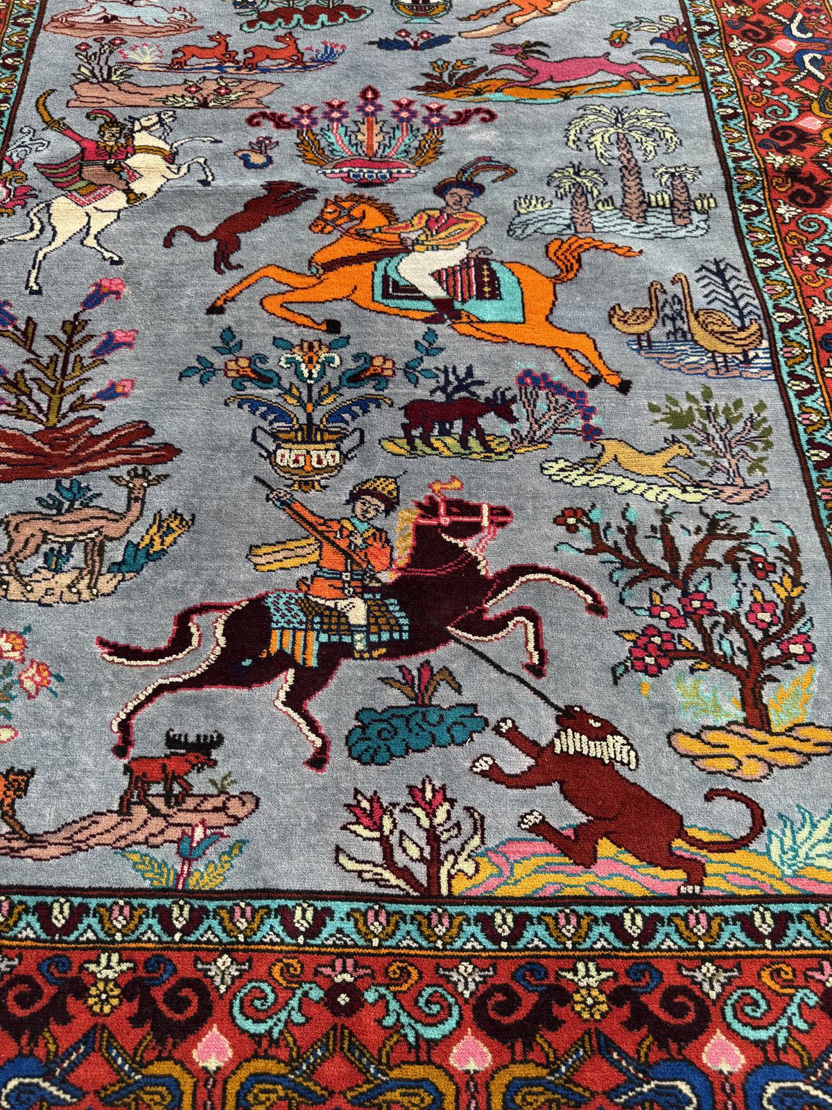 Handmade Traditional Afghan Pictorial Balochi Rug   203 CM x 132 CM SK#1479
