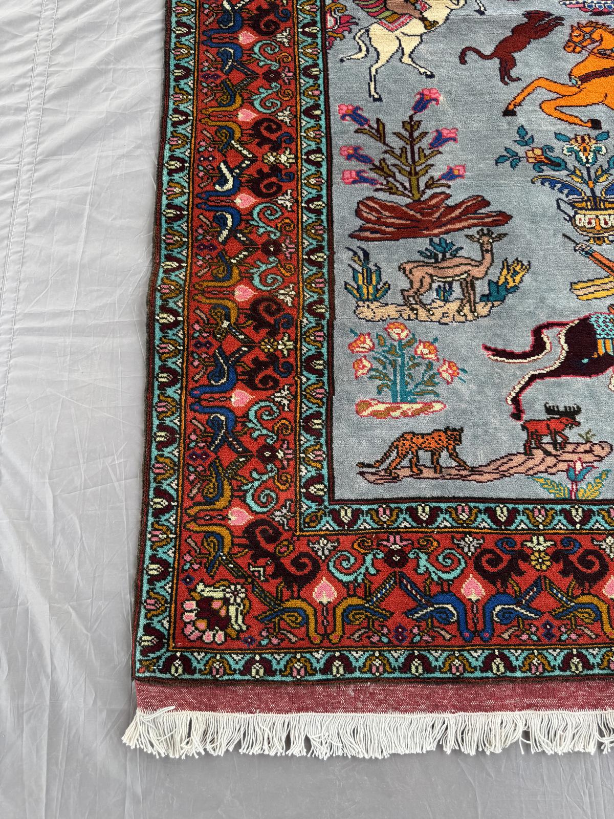 Handmade Traditional Afghan Pictorial Balochi Rug   203 CM x 132 CM SK#1479