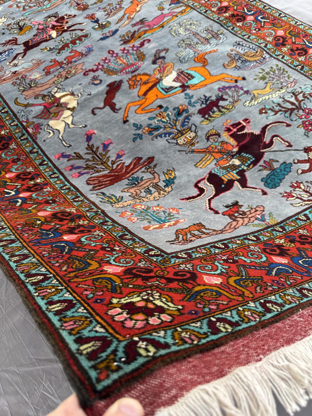 Handmade Traditional Afghan Pictorial Balochi Rug   203 CM x 132 CM SK#1479