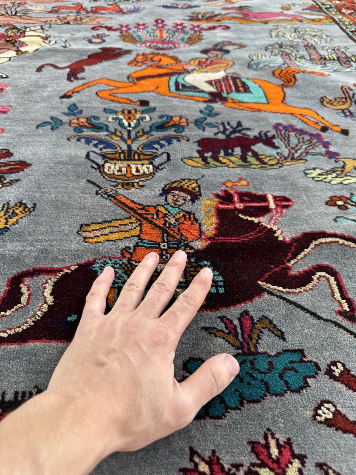 Handmade Traditional Afghan Pictorial Balochi Rug   203 CM x 132 CM SK#1479