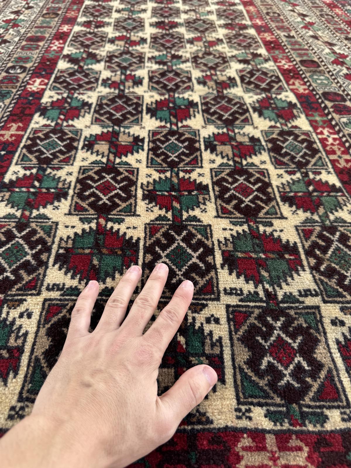 Handmade Traditional Afghan Balochi Rug 195 CM x 116 CM SK#1480