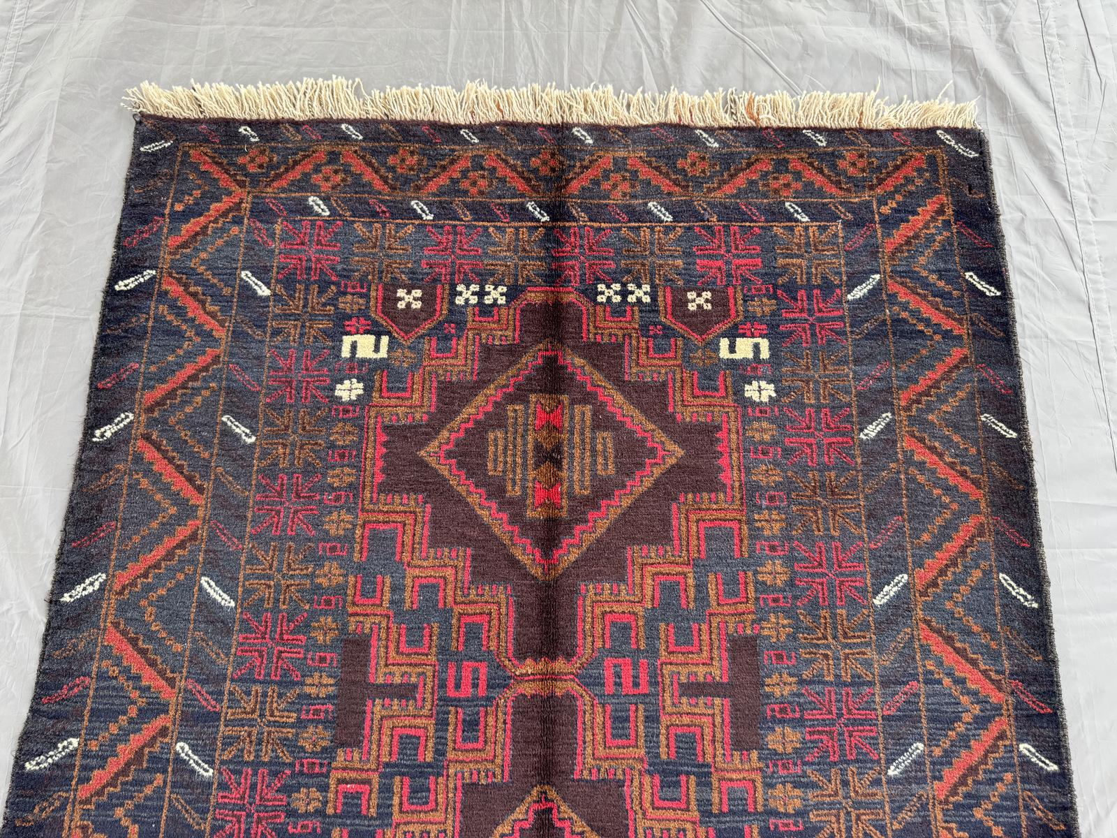 Handmade Traditional Afghan Balochi Rug 187 CM x 115 CM SK#1481