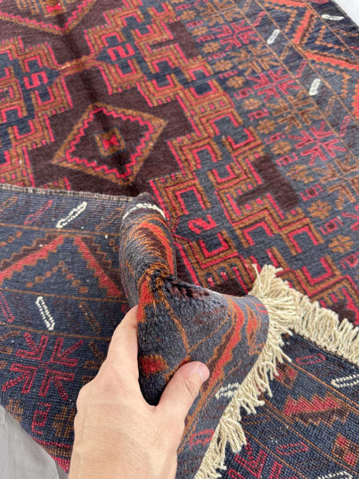Handmade Traditional Afghan Balochi Rug 187 CM x 115 CM SK#1481