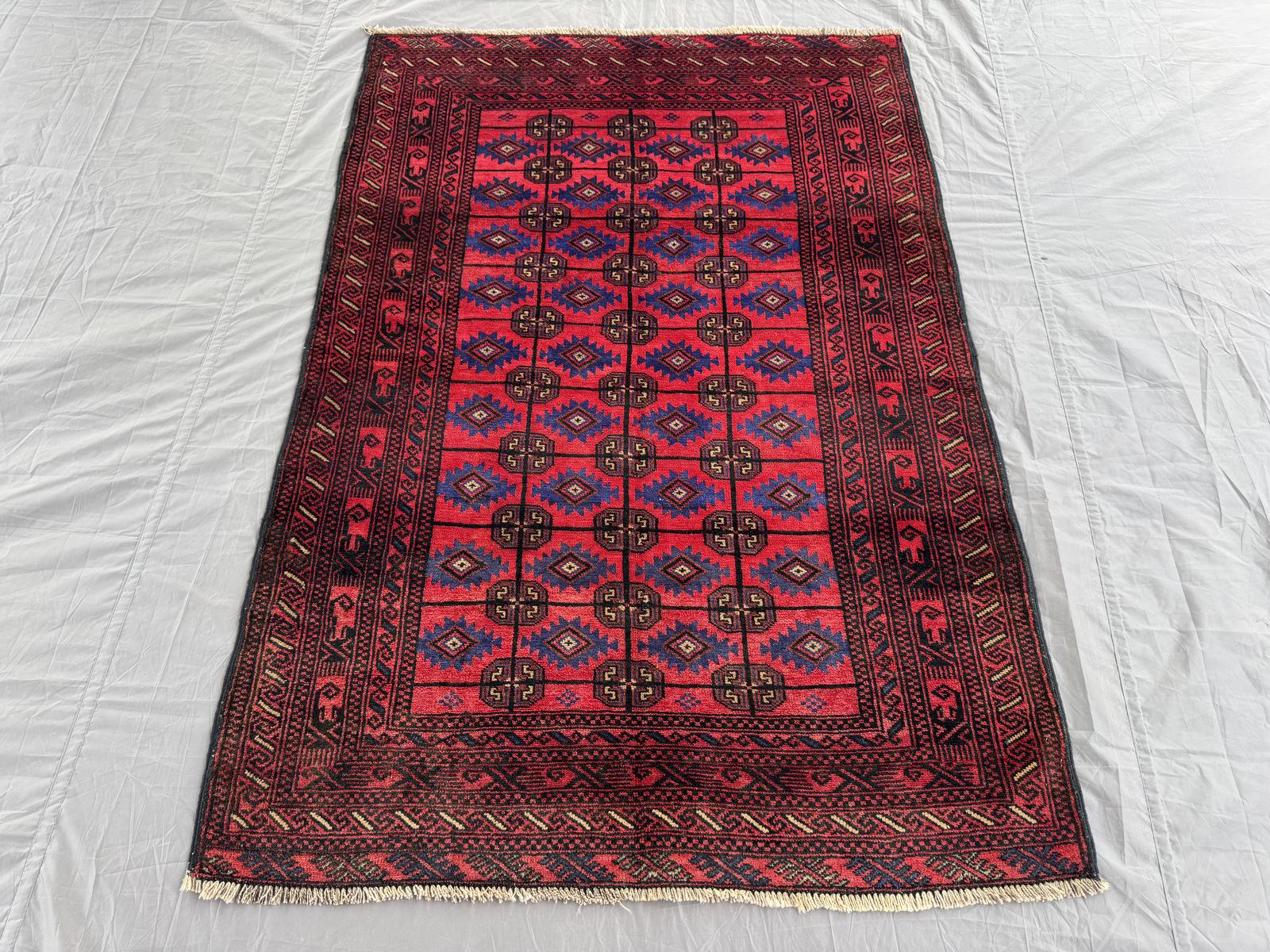 Handmade Traditional Afghan Balochi Rug 170 CM x 117 CM SK#1483