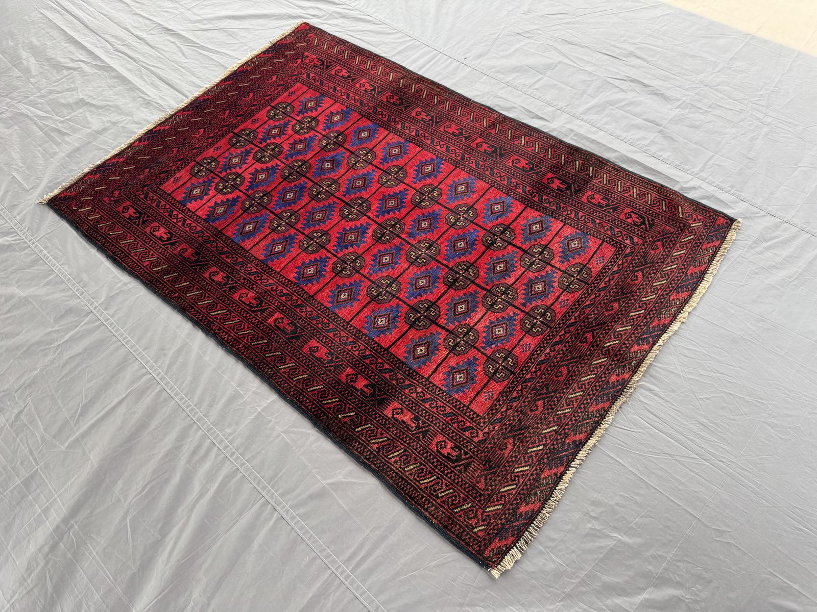 Handmade Traditional Afghan Balochi Rug 170 CM x 117 CM SK#1483