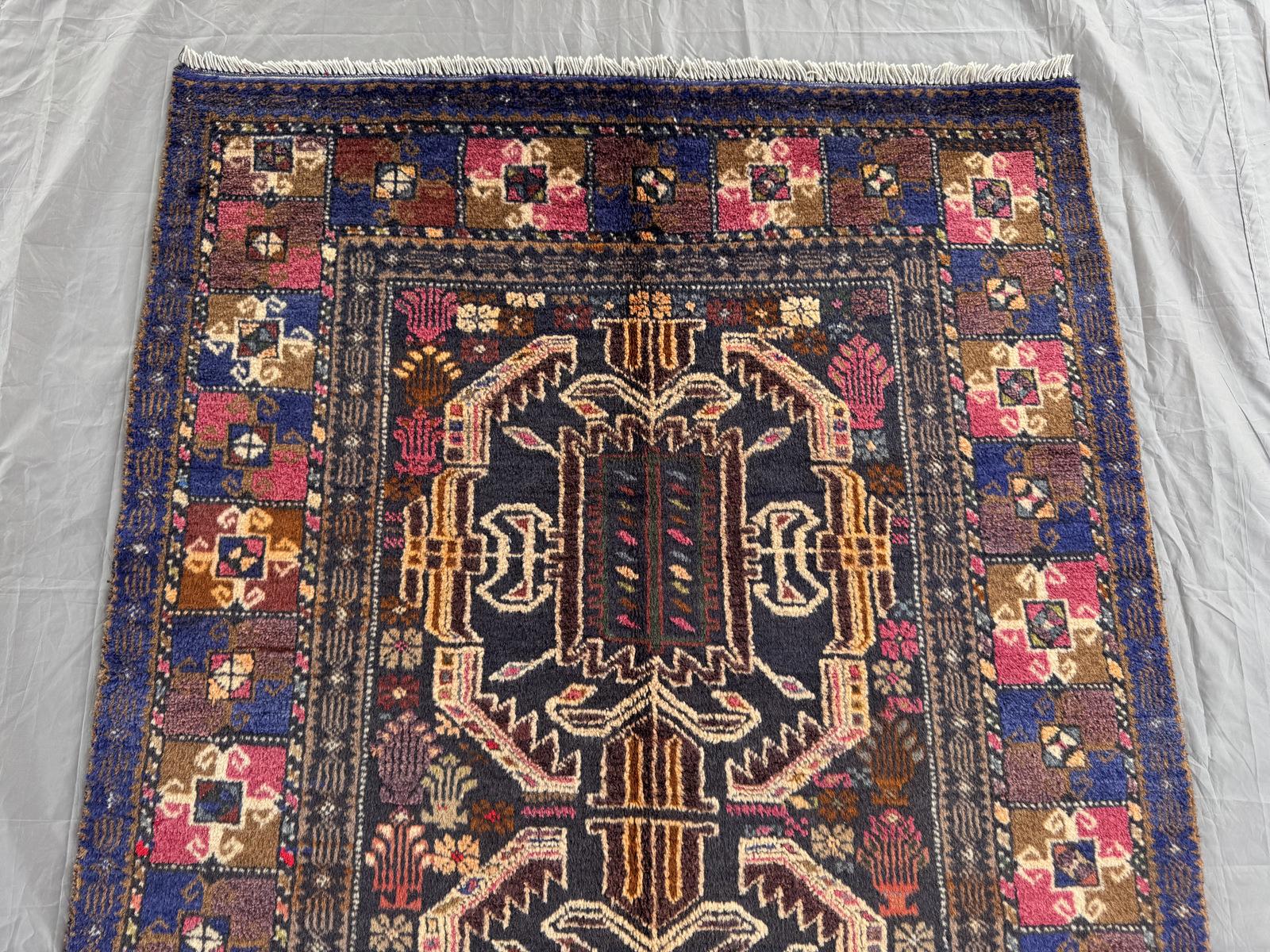 Handmade Traditional Afghan Balochi Rug  217 CM x 106 CM SK#1475