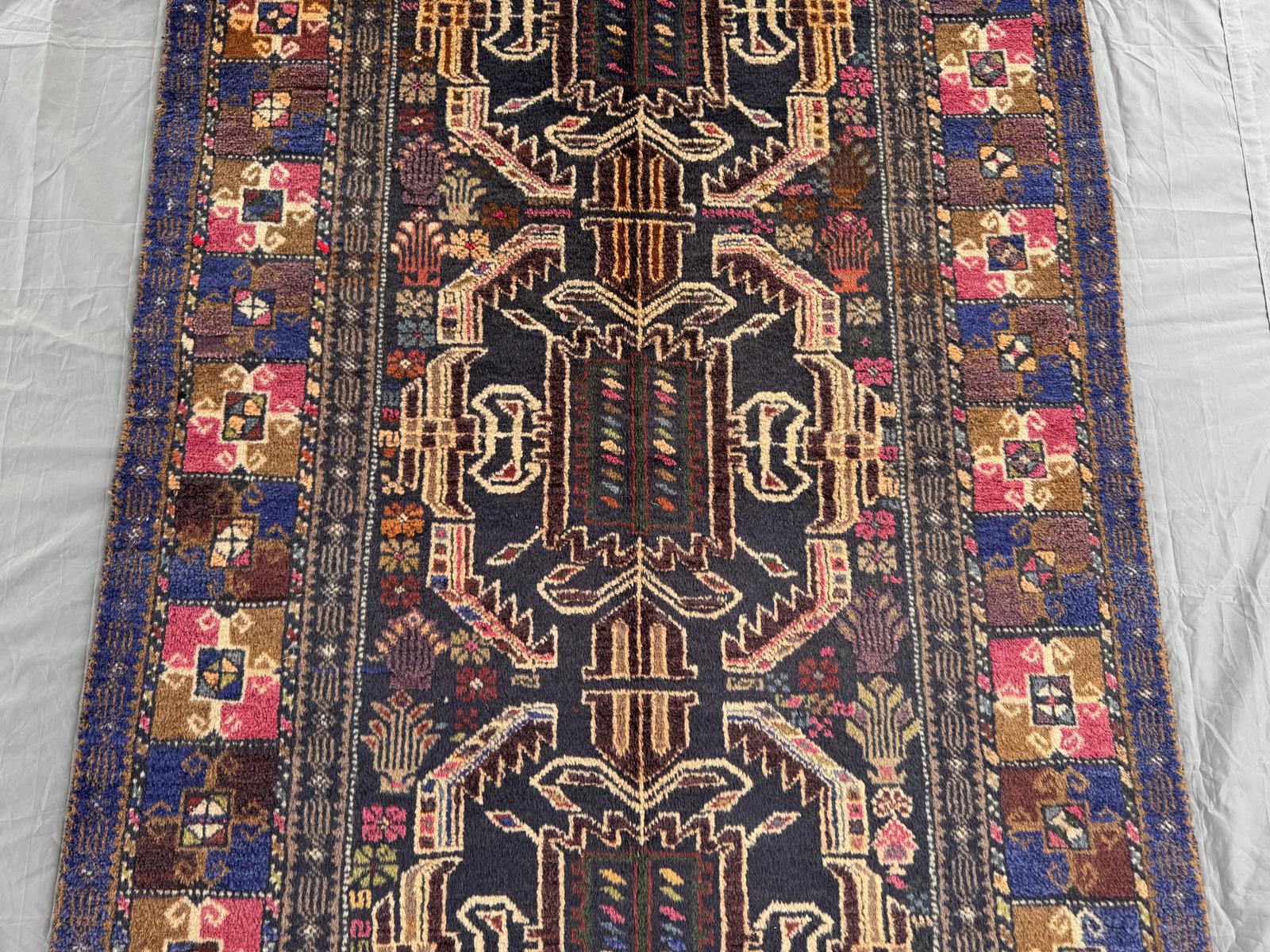 Handmade Traditional Afghan Balochi Rug  217 CM x 106 CM SK#1475