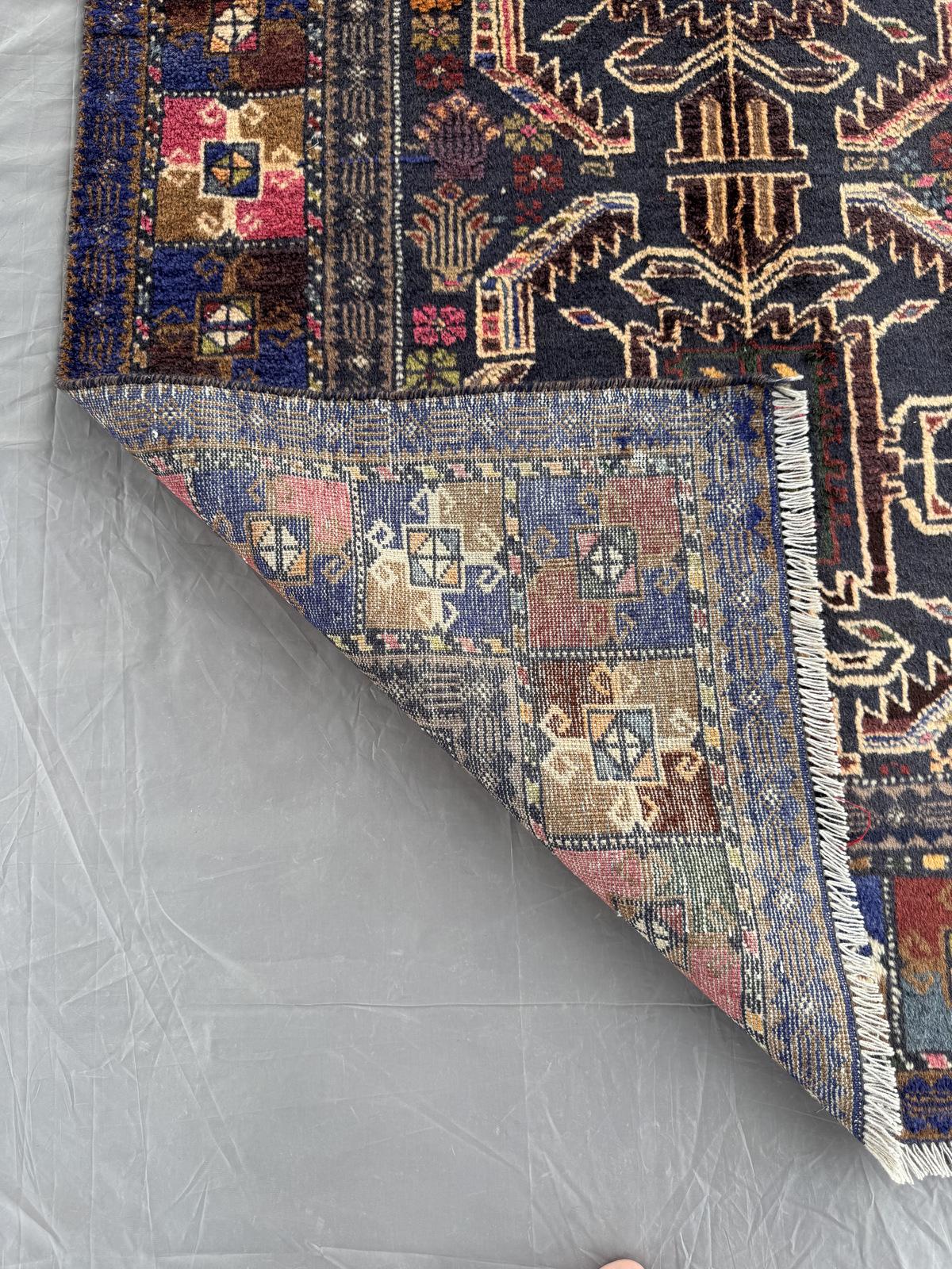 Handmade Traditional Afghan Balochi Rug  217 CM x 106 CM SK#1475