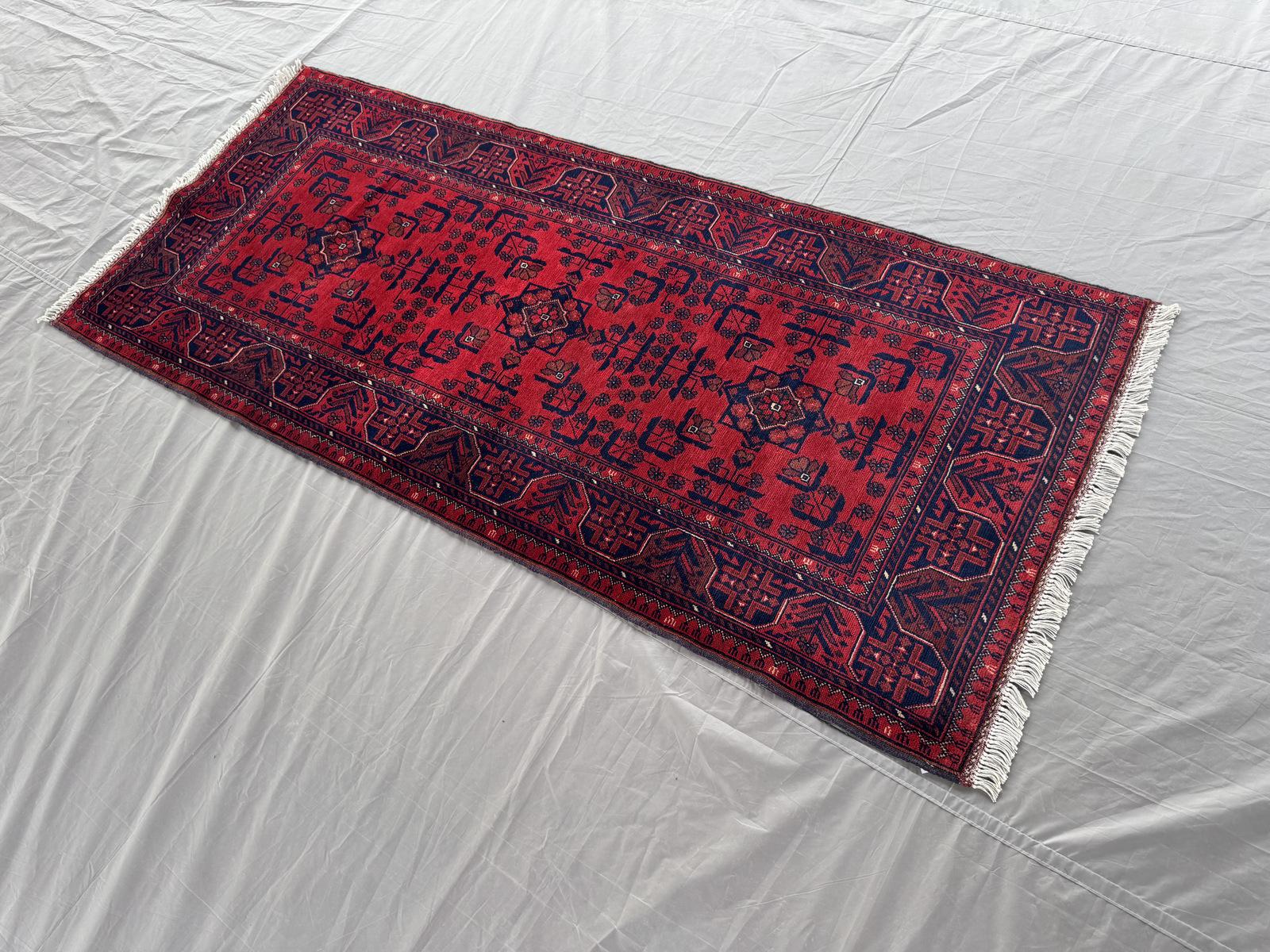 Handmade Afghan Traditional Hallway Rug  196 CM x 86 CM c