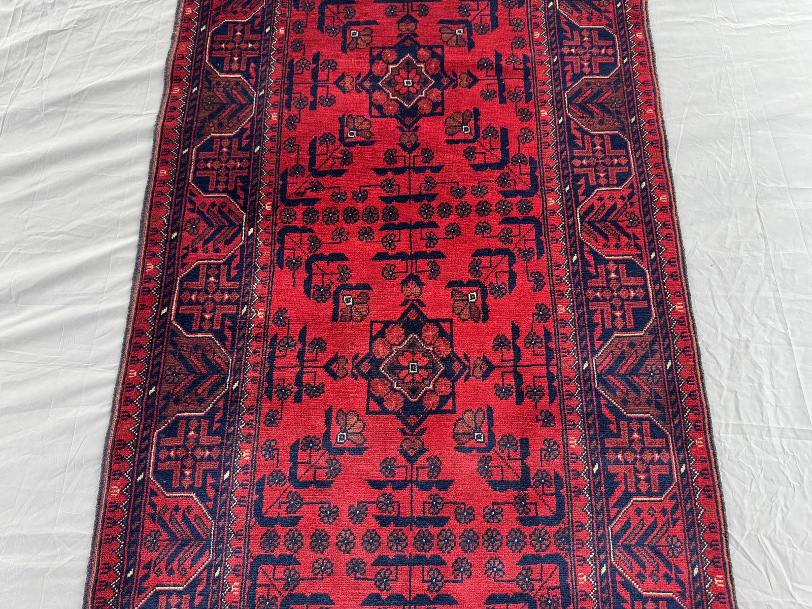 Handmade Afghan Traditional Hallway Rug  196 CM x 86 CM c