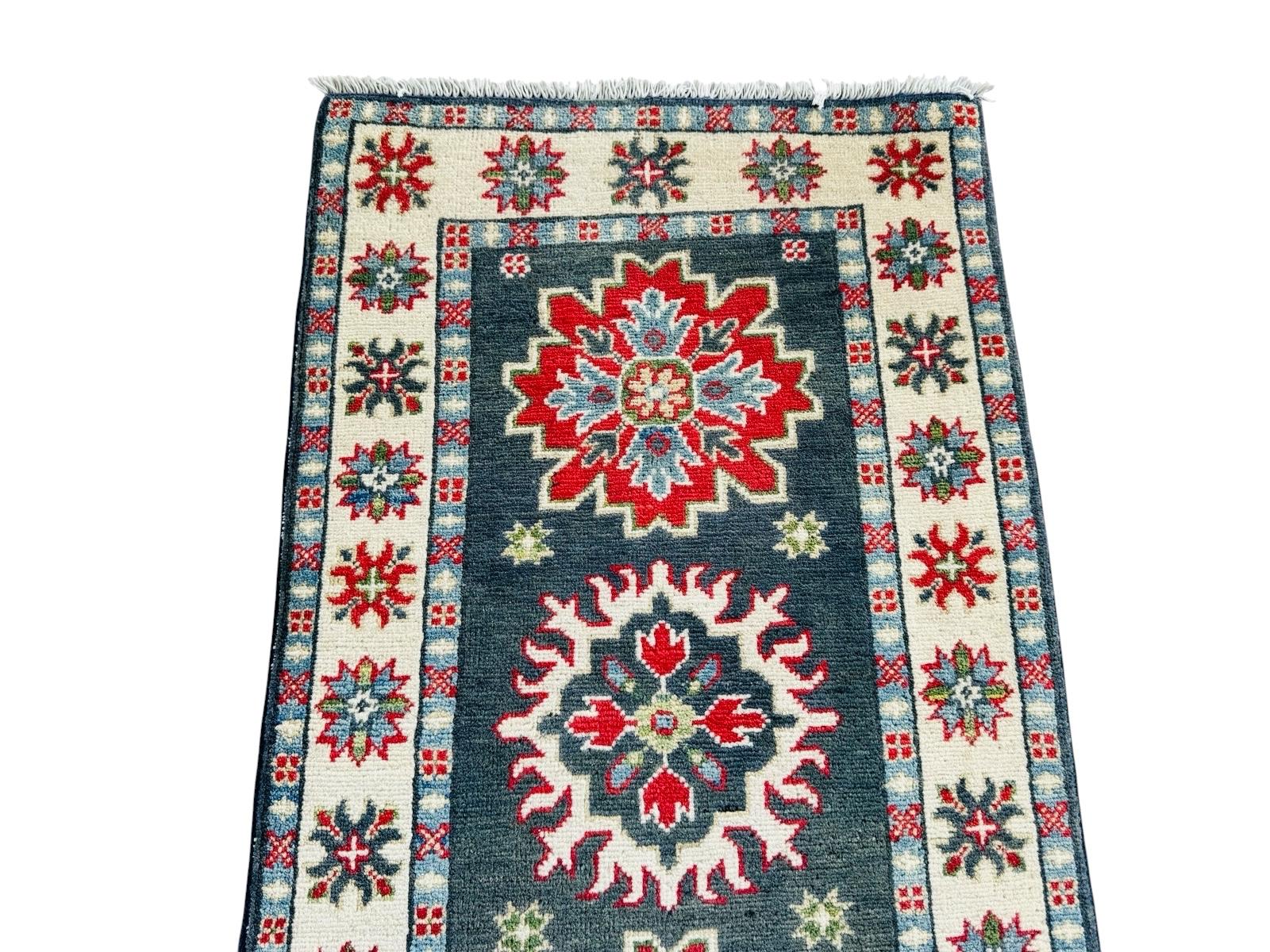 Hand-Knotted Kazak Hallway Runner Rug 173 CM x 62 CM   SK#1515