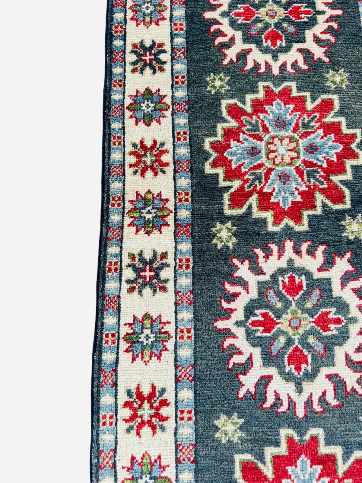 Hand-Knotted Kazak Hallway Runner Rug 173 CM x 62 CM   SK#1515