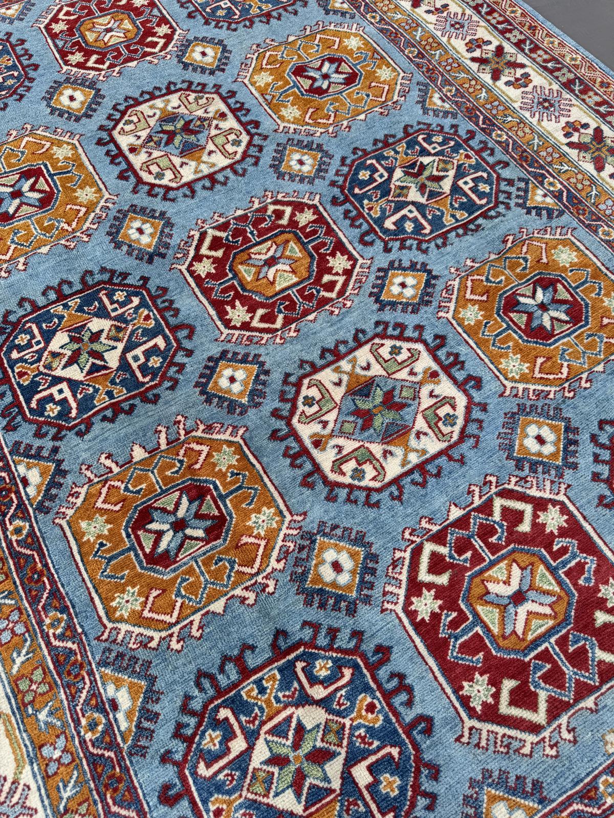 Hand-Knotted Kazak Hallway Runner Rug 255 CM x 171 CM   SK#1520