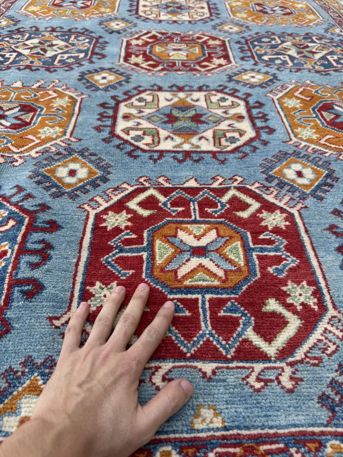 Hand-Knotted Kazak Hallway Runner Rug 255 CM x 171 CM   SK#1520