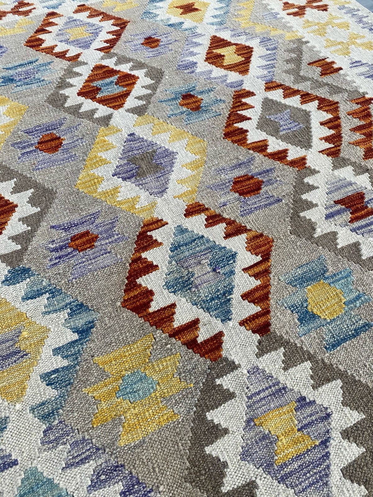 Handmade Afghan Kilim Rug  193 CM x 147 CM  SK#1231