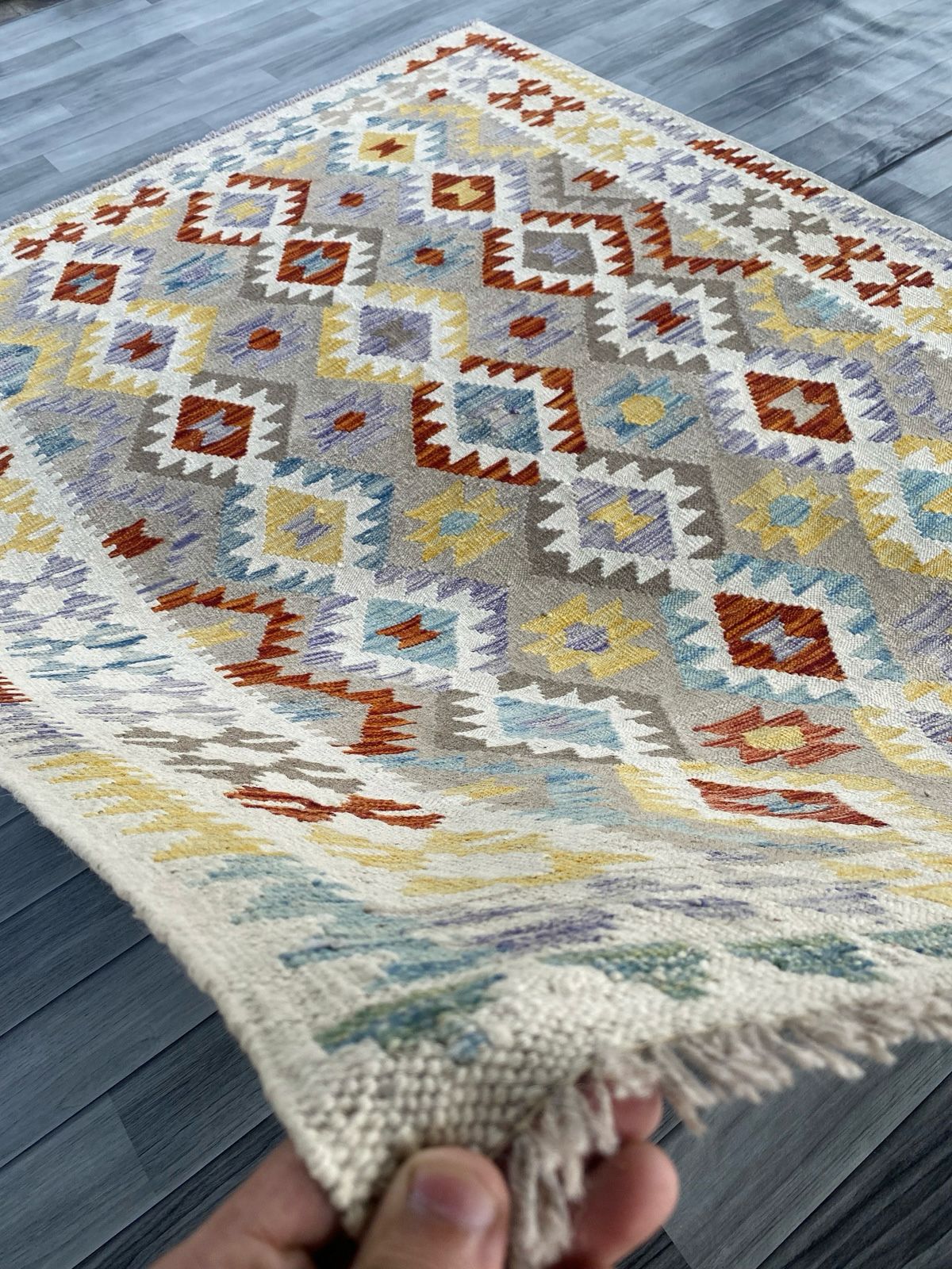 Handmade Afghan Kilim Rug  193 CM x 147 CM  SK#1231