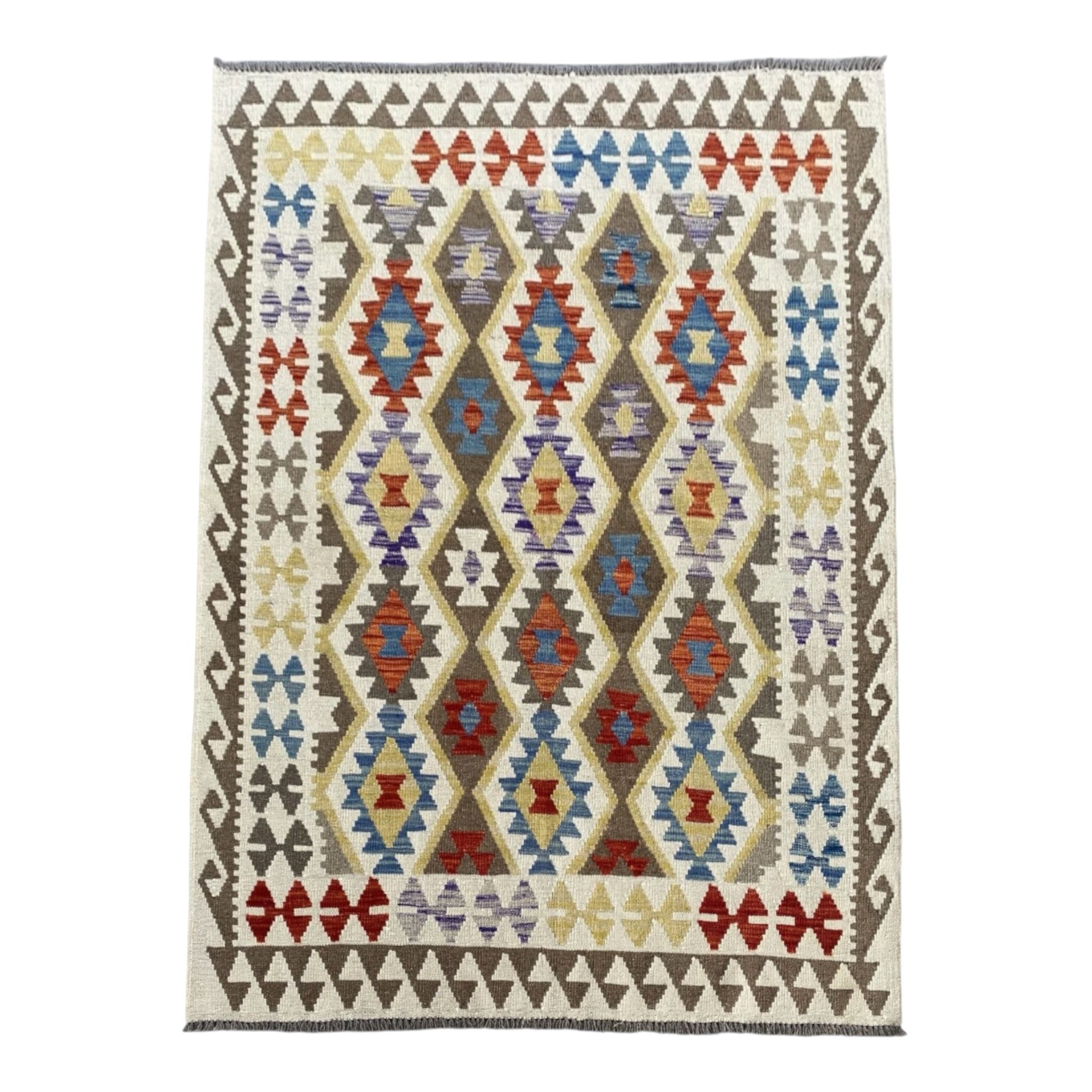Handmade Afghan Kilim Rug  195 CM x 153 CM  SK#1237