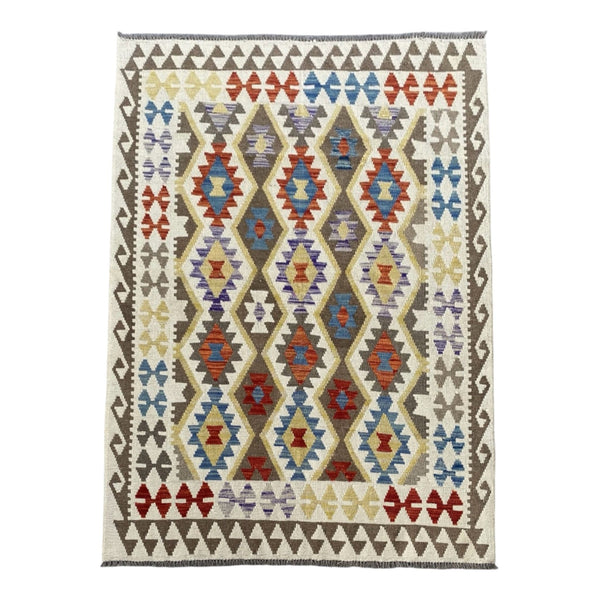 Handmade Afghan Kilim Rug  195 CM x 153 CM  SK#1237