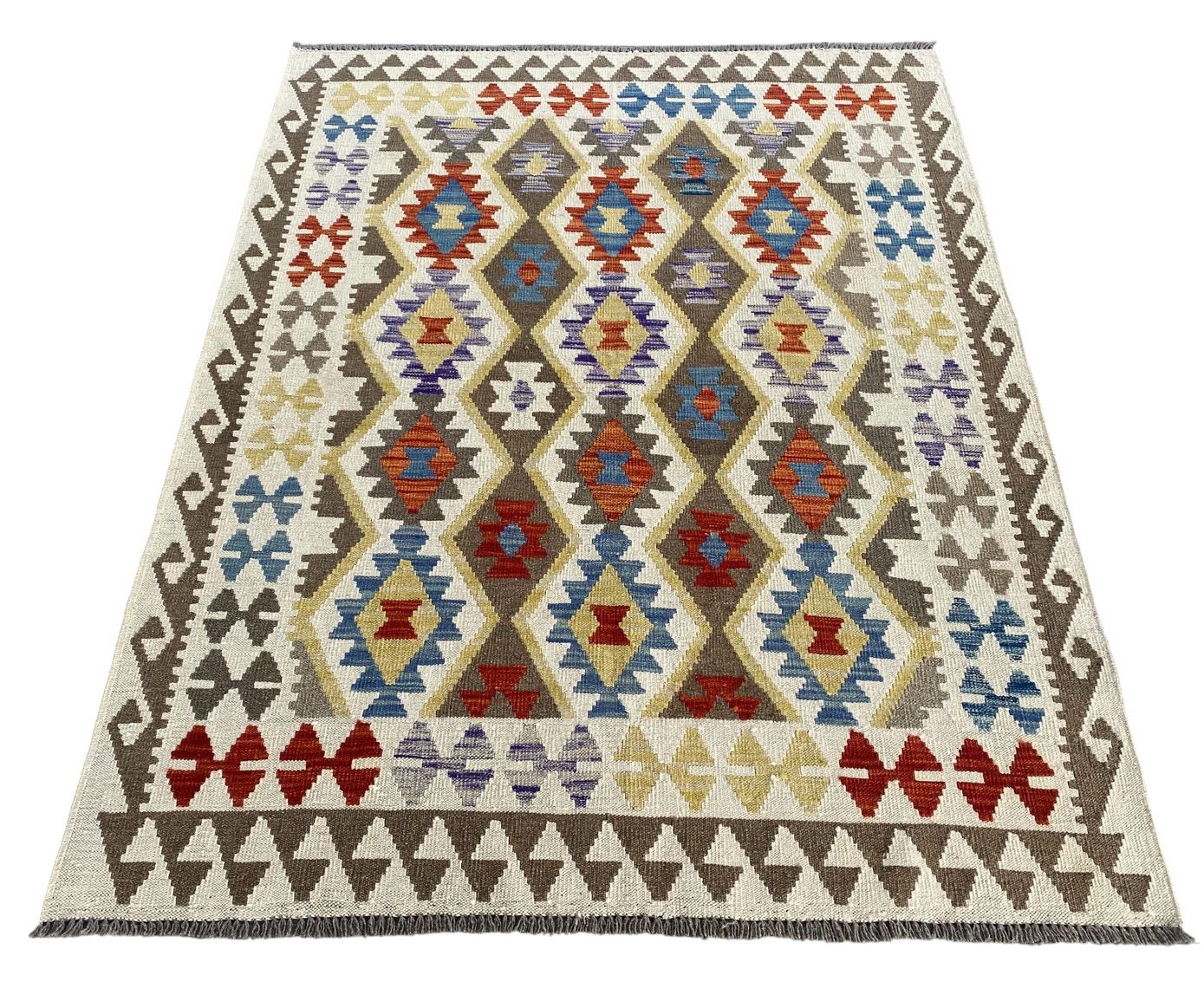 Handmade Afghan Kilim Rug  195 CM x 153 CM  SK#1237