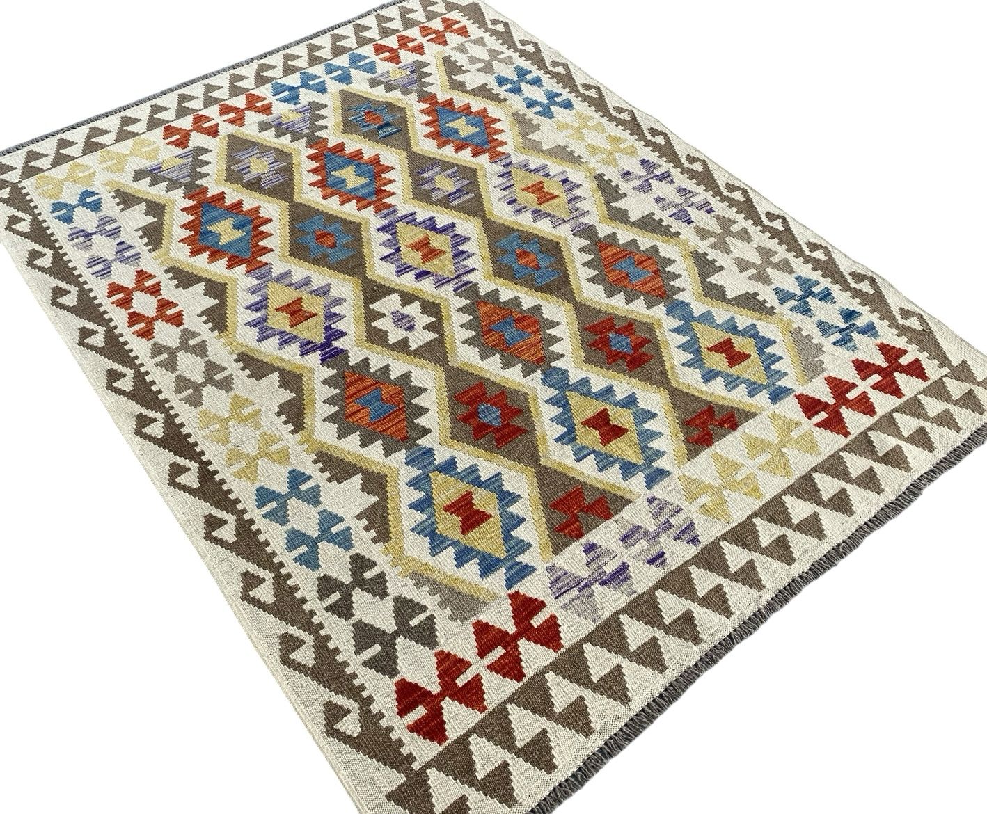 Handmade Afghan Kilim Rug  195 CM x 153 CM  SK#1237