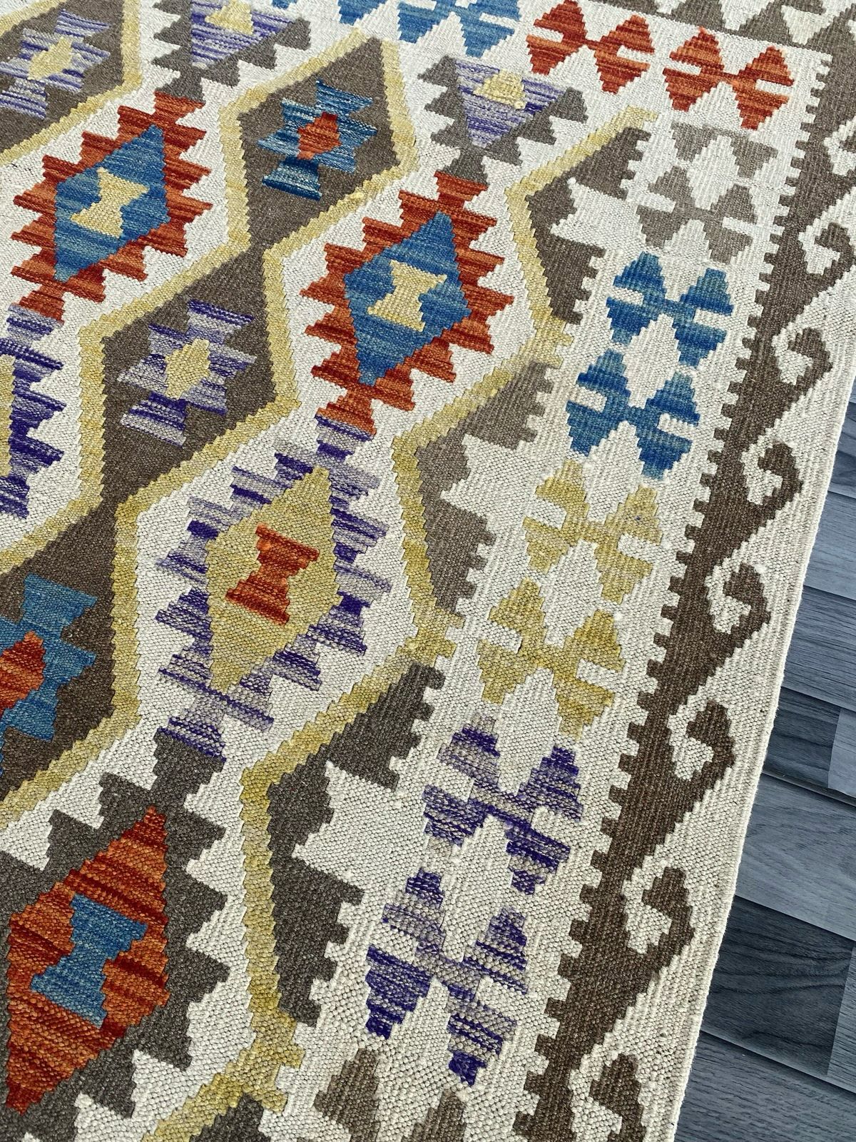 Handmade Afghan Kilim Rug  195 CM x 153 CM  SK#1237