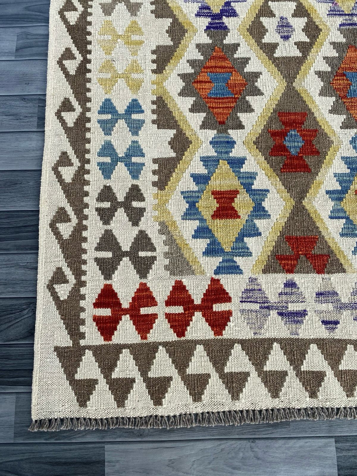 Handmade Afghan Kilim Rug  195 CM x 153 CM  SK#1237