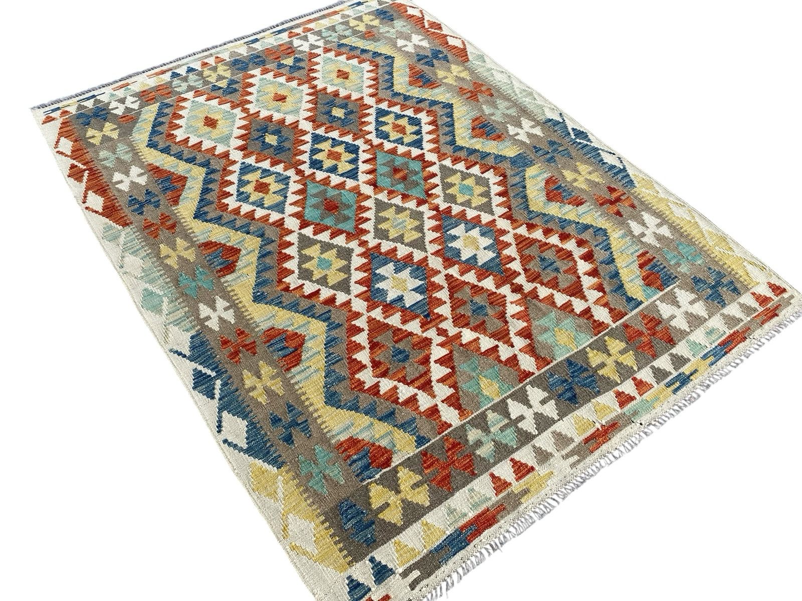 Handmade Afghan Kilim Rug 202 CM x 153 CM  SK#1239