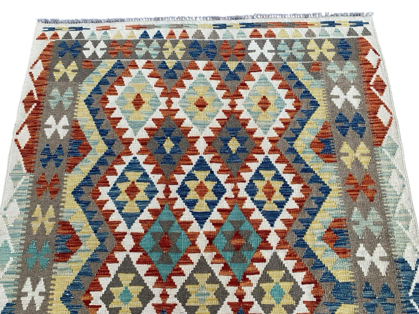 Handmade Afghan Kilim Rug 202 CM x 153 CM  SK#1239