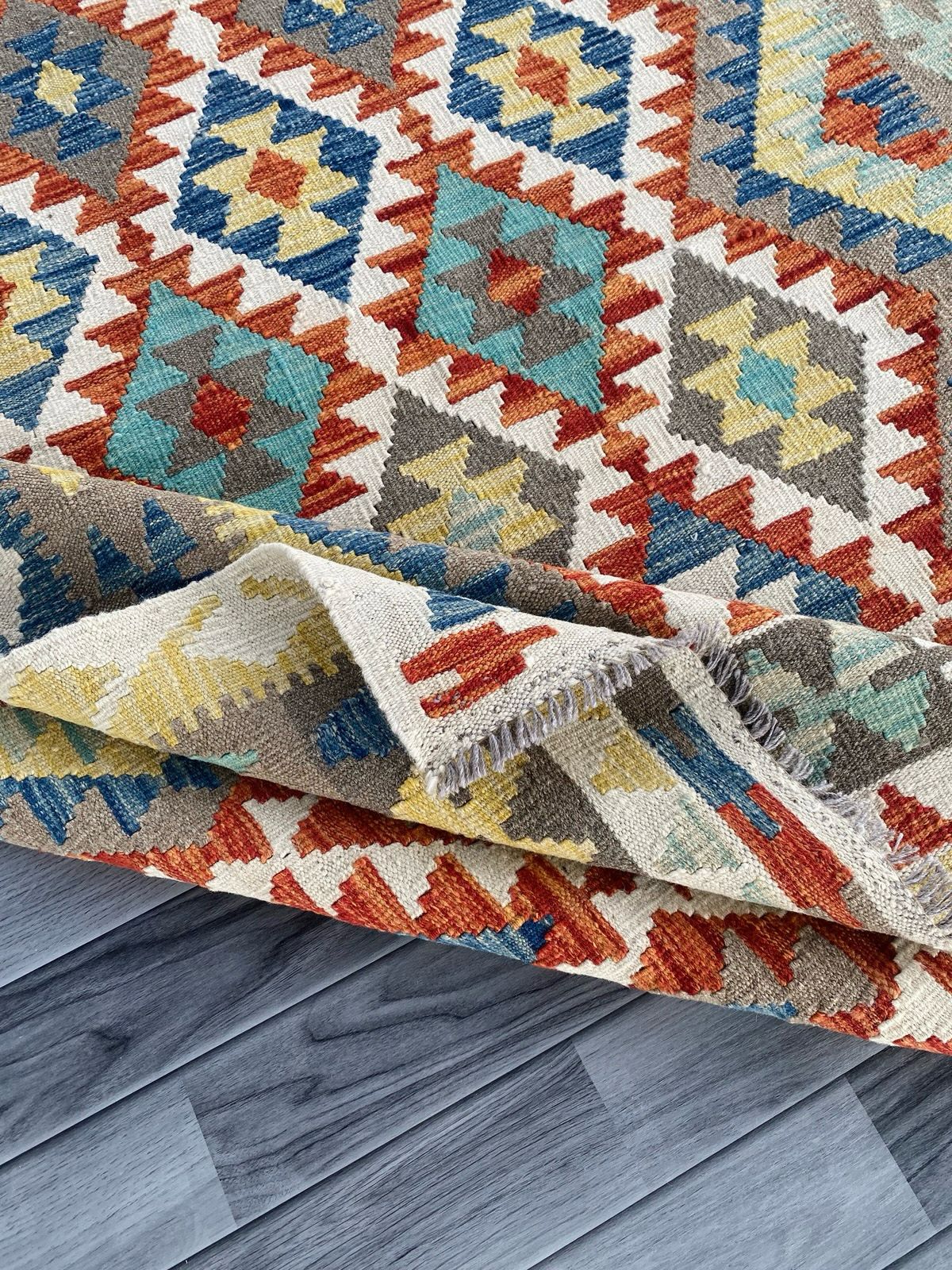 Handmade Afghan Kilim Rug 202 CM x 153 CM  SK#1239