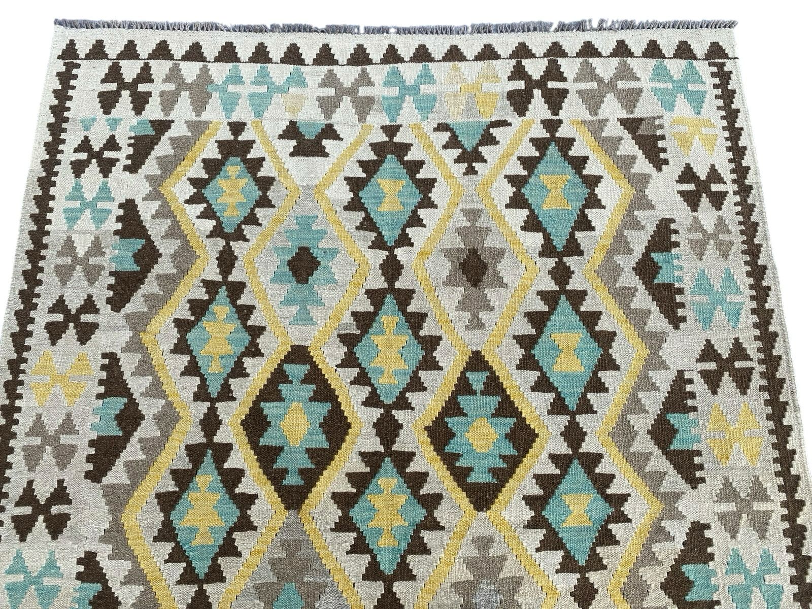Handmade Afghan Kilim Rug 197 CM x 154 CM  SK#1240