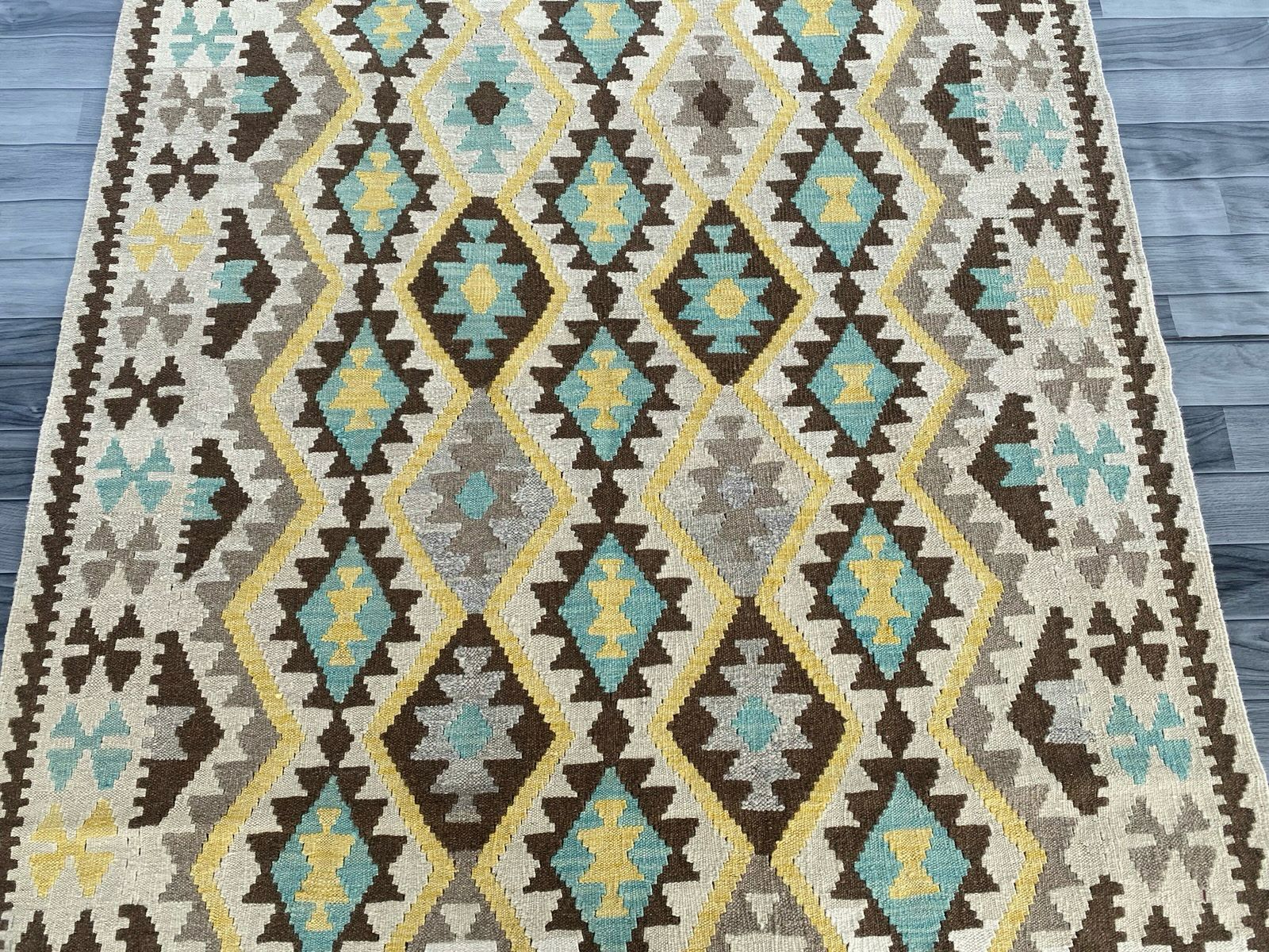 Handmade Afghan Kilim Rug 197 CM x 154 CM  SK#1240