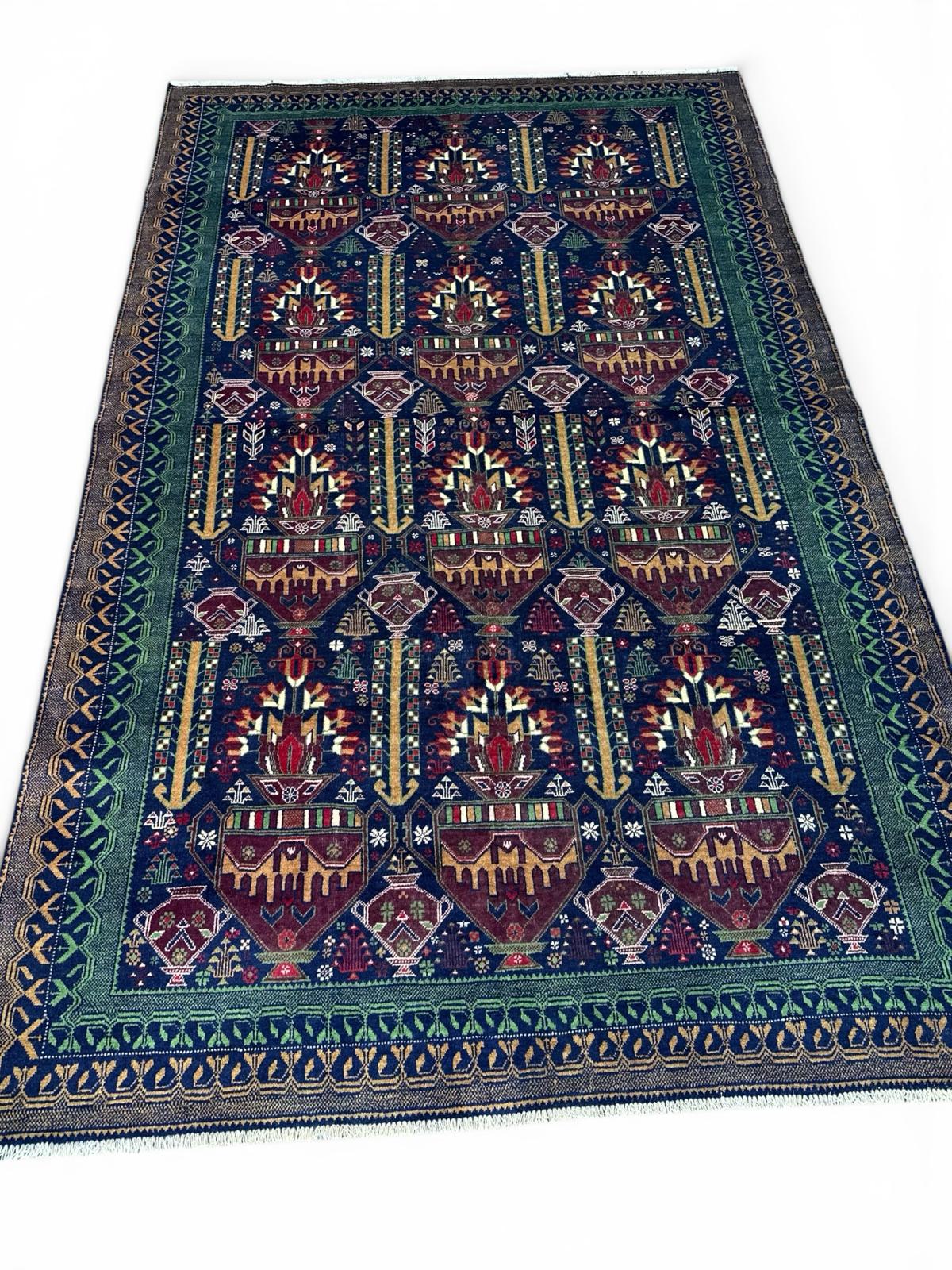 Handmade Traditional Afghan Vintage Balochi Rug  312 CM x 190 CM Sk#2011