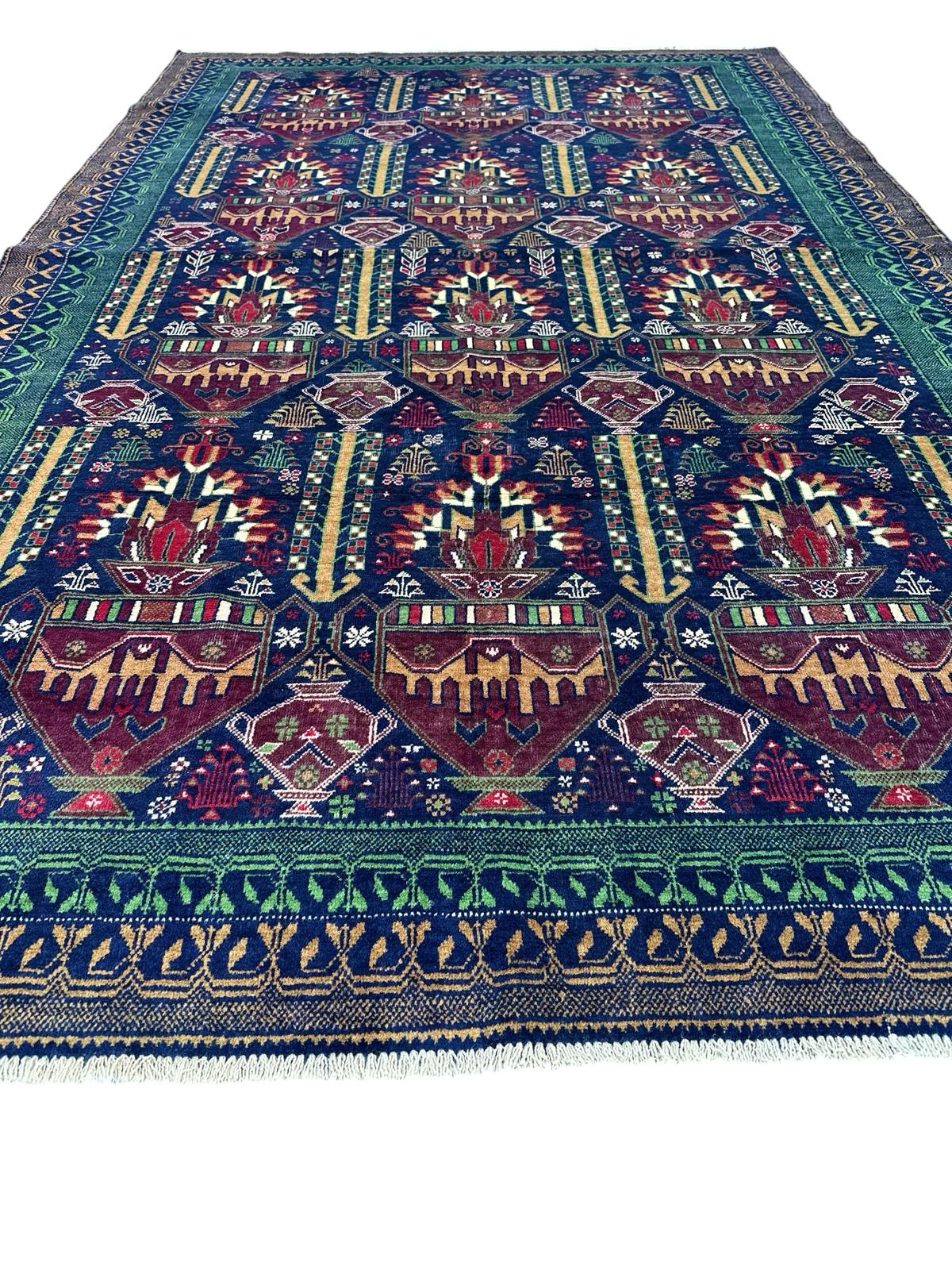 Handmade Traditional Afghan Vintage Balochi Rug  312 CM x 190 CM Sk#2011