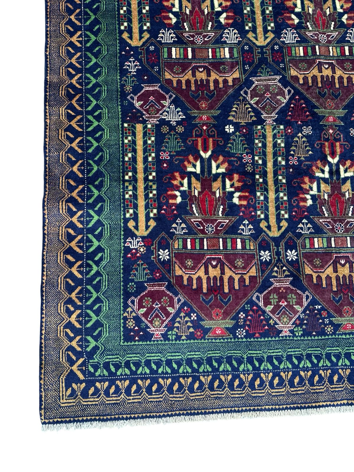 Handmade Traditional Afghan Vintage Balochi Rug  312 CM x 190 CM Sk#2011