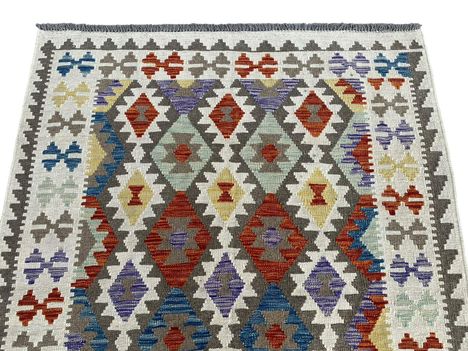 Handmade Afghan Kilim Rug 198 CM x 151 CM Sk#1246