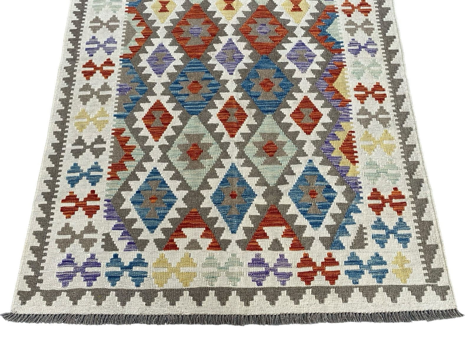 Handmade Afghan Kilim Rug 198 CM x 151 CM Sk#1246