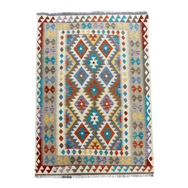 Handmade Afghan Kilim Rug 198 CM x 151 CM Sk#1247