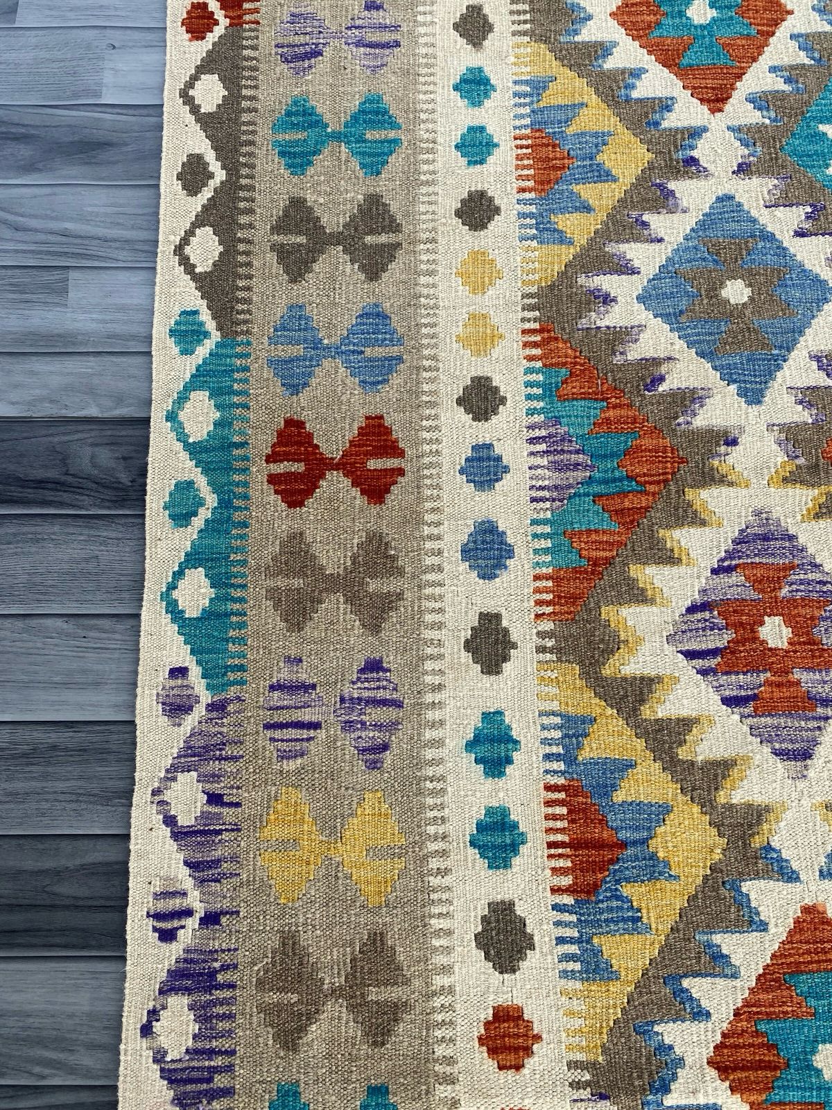 Handmade Afghan Kilim Rug 198 CM x 151 CM Sk#1247