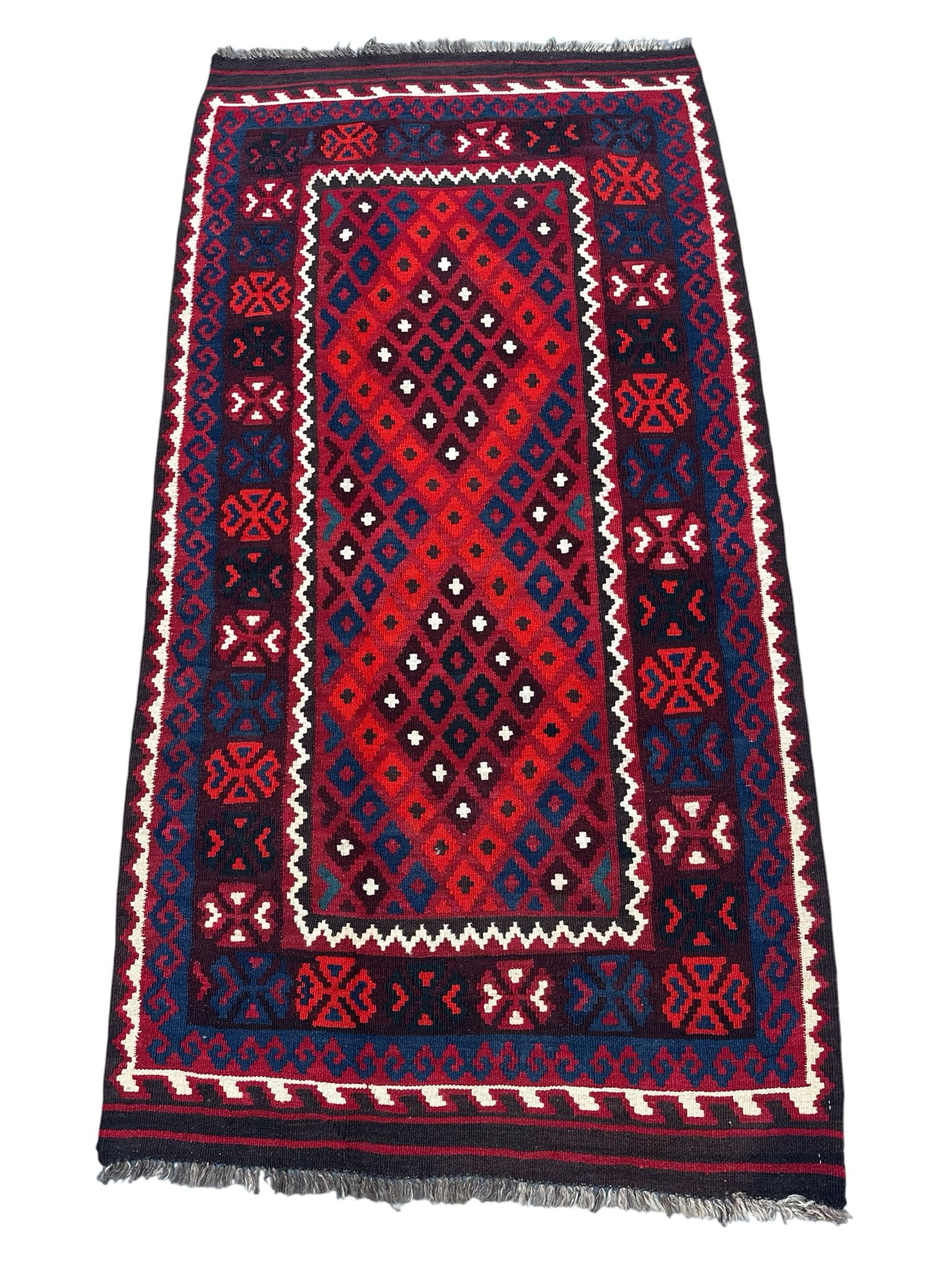 Handmade Afghan Kilim Runner Rug 195 CM x 103 CM Sk#2014