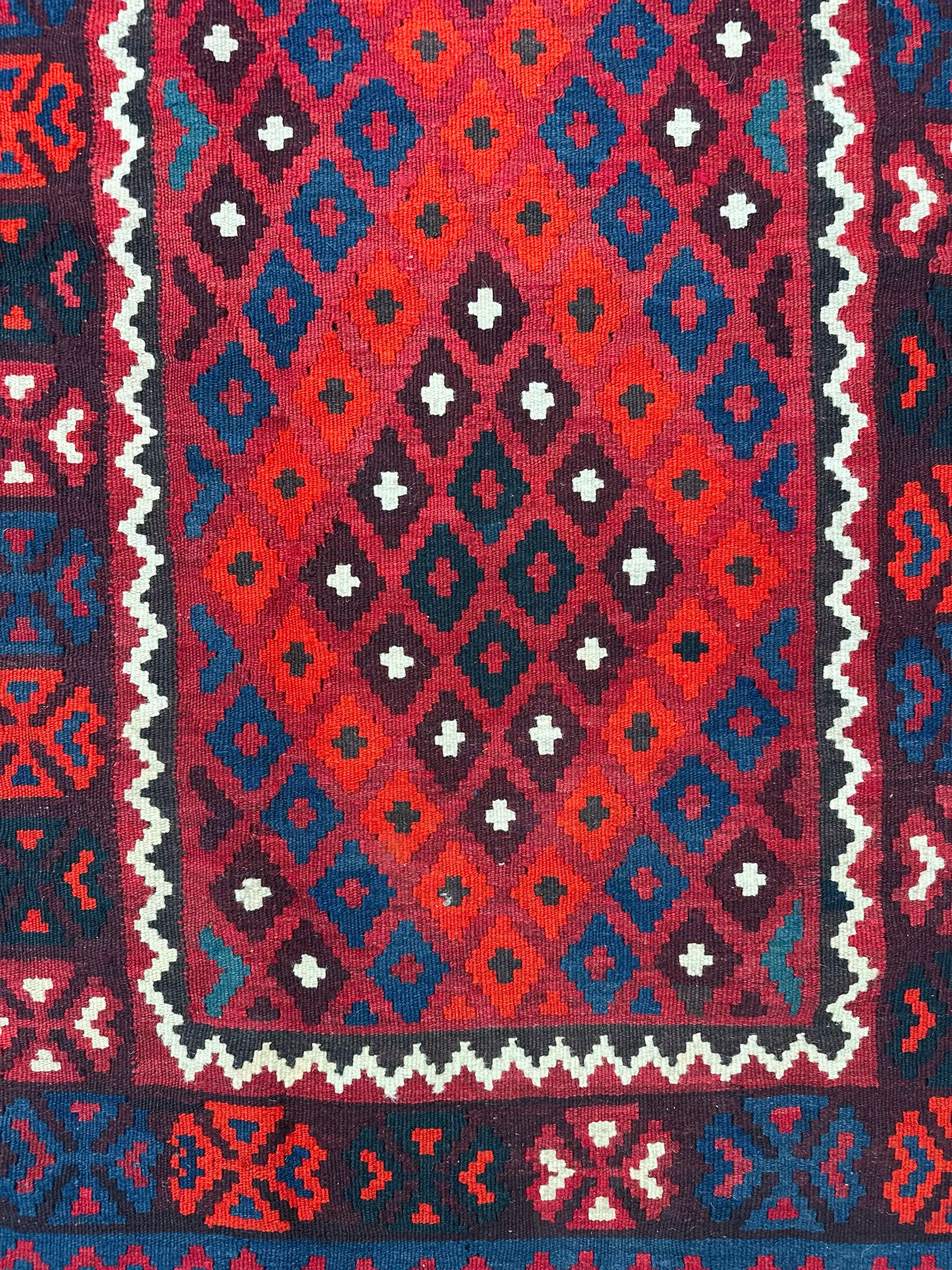Handmade Afghan Kilim Runner Rug 195 CM x 103 CM Sk#2014